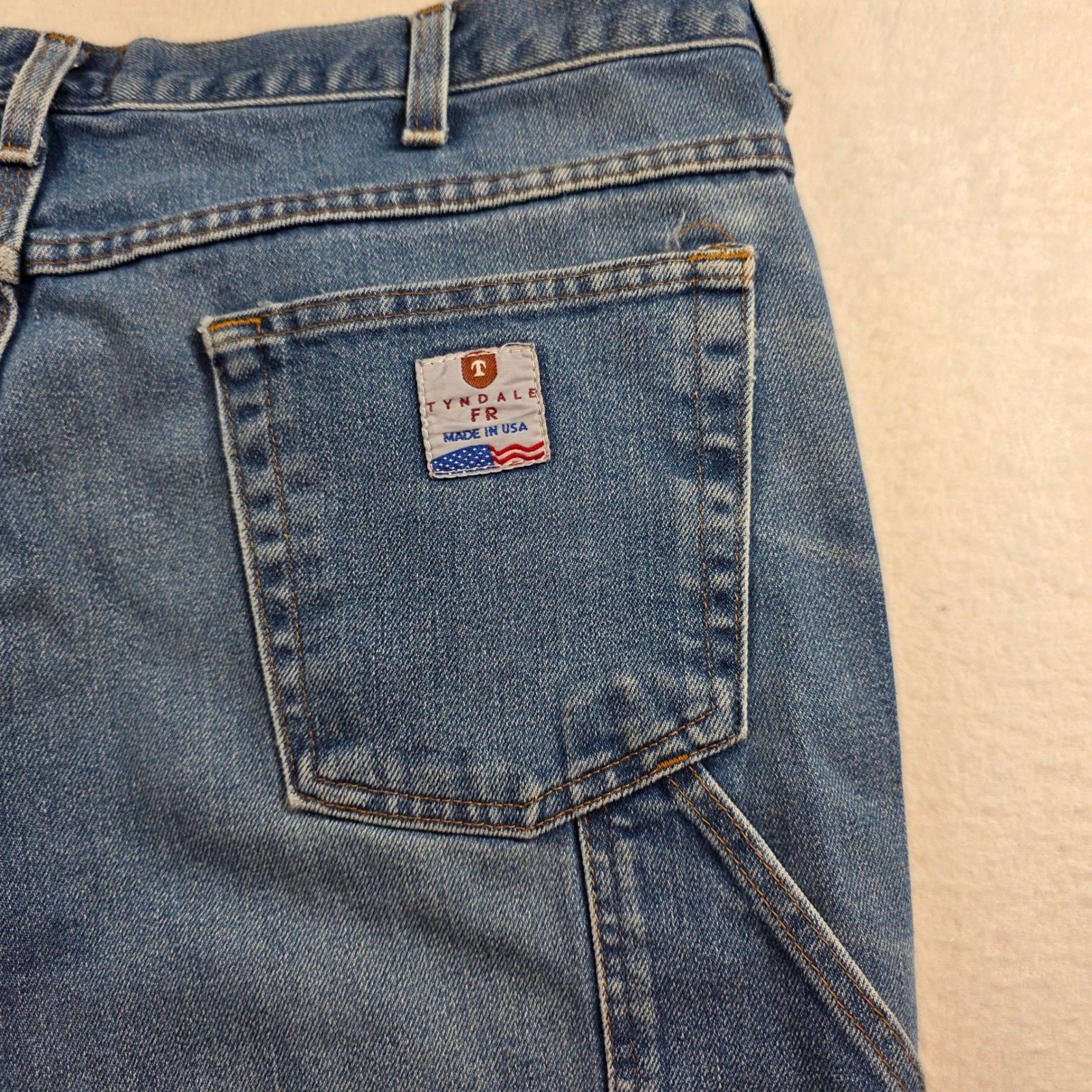Tyndale FRMC Flame Resistant Denim Work Jeans Mens 38×30 Blue F290T USA HRC 2