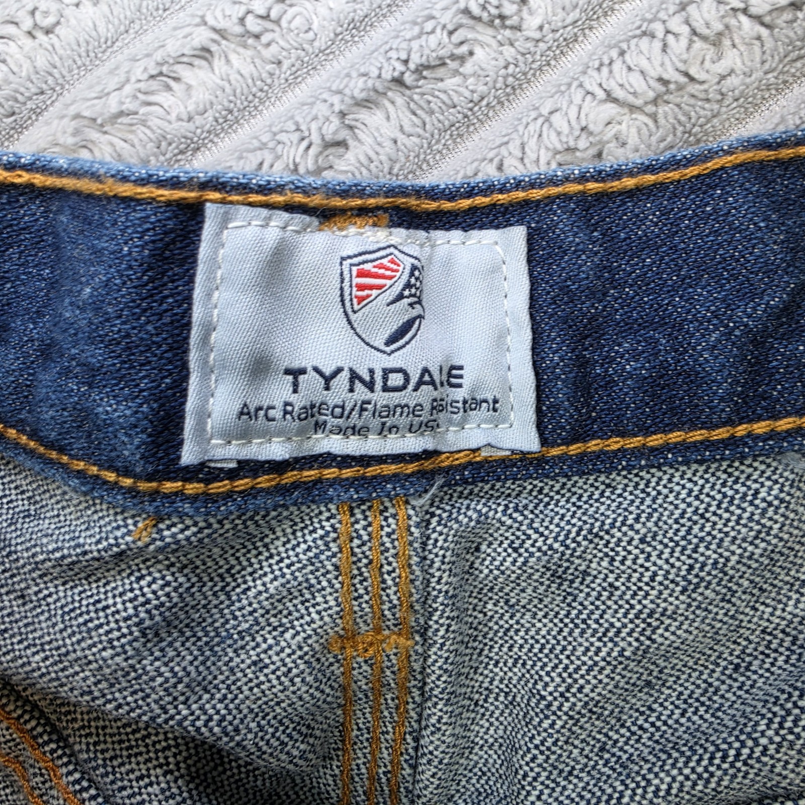 Tyndale FR Jeans Men 42×28 Blue Flame Resistant Cotton Arc F290T Denim blue
