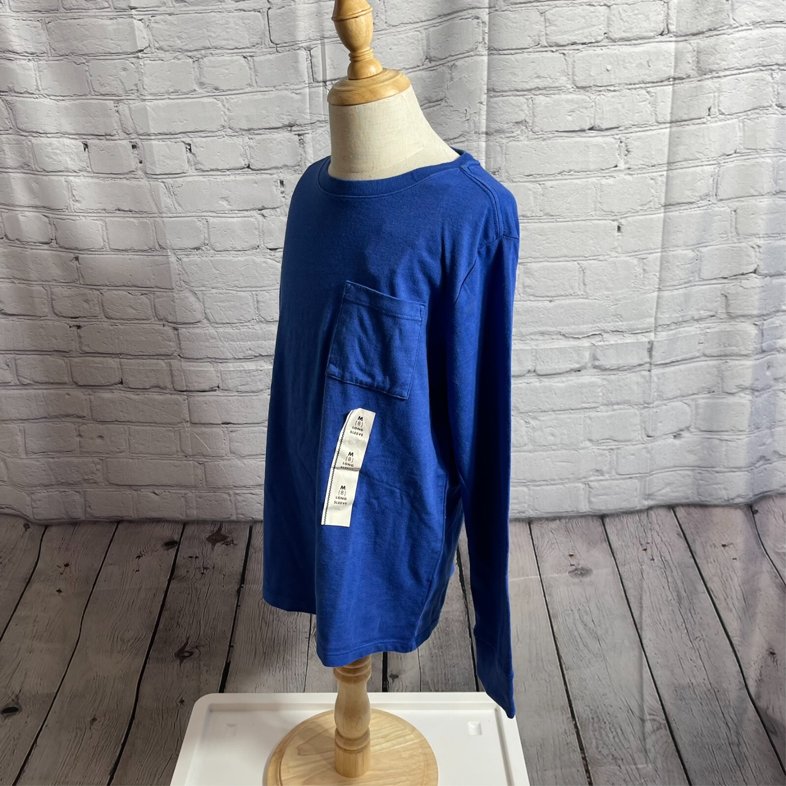 Boy’s Cat & Jack Long Sleeve Crew Neck Pullover Cotton/Poly Blend Tee NWT Sz 8