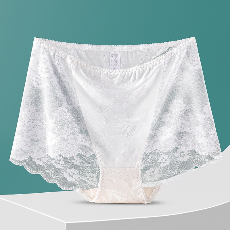 3X Women High Waist Knickers Briefs Lady Lace Seamless Underwear Panties L-4XL