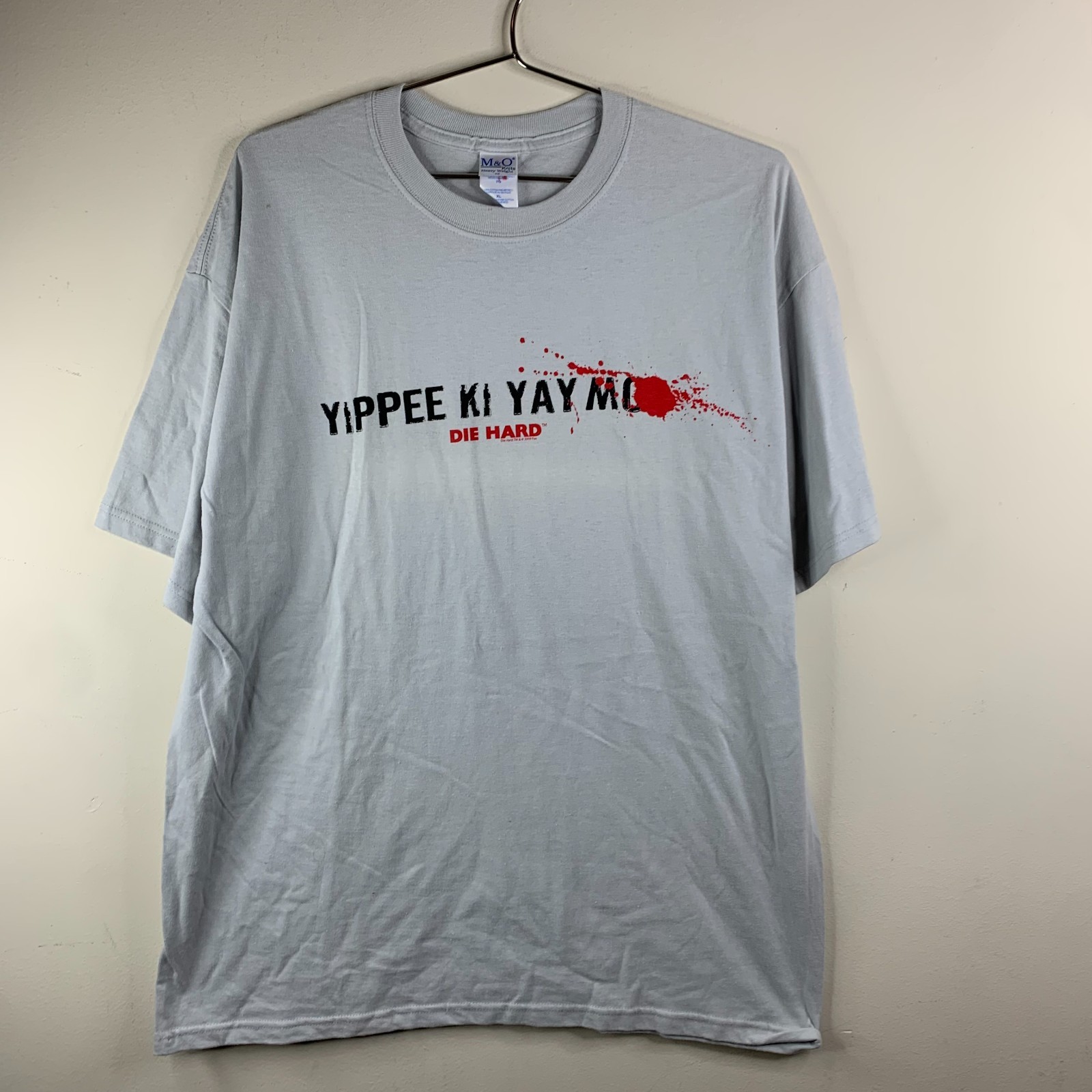Vintage 2009 Die Hard Grey Movie Promo T Shirt 2000s Y2K Yippee Ki Yay XL