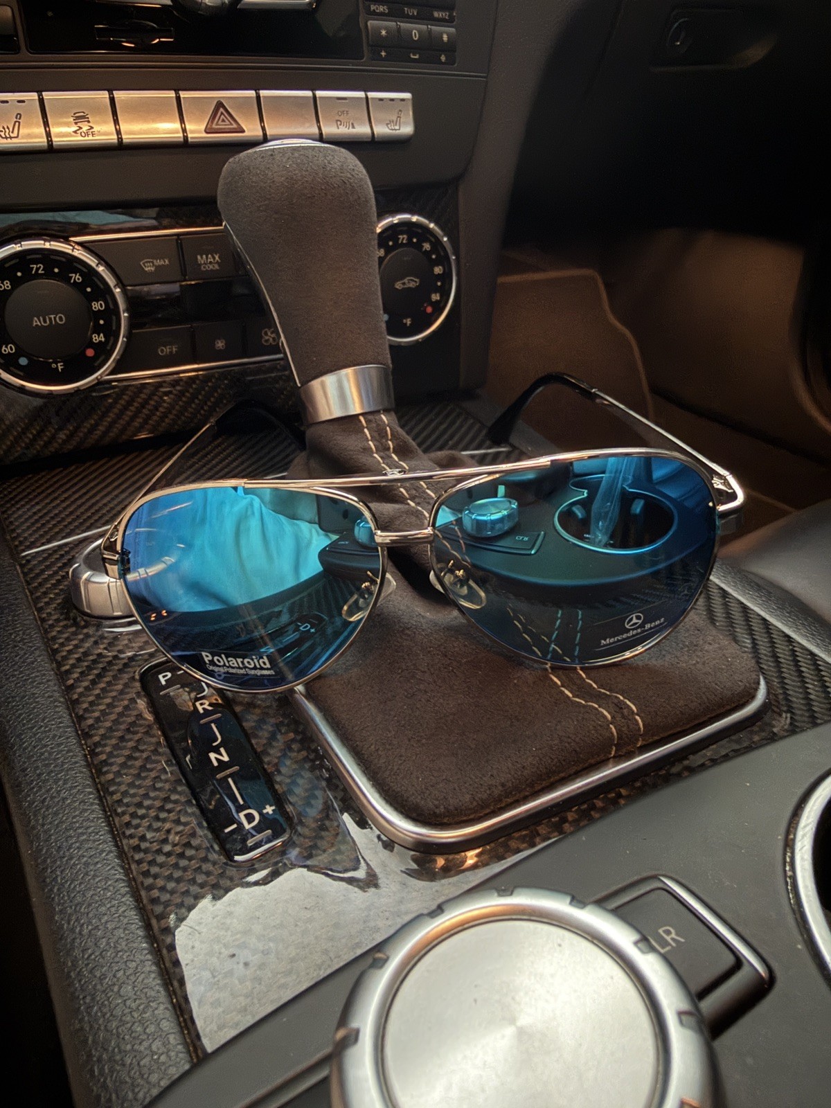 Mercedes Benz Aviator MB737 Silver & Black Sunglasses Made In Italy 65-12-130