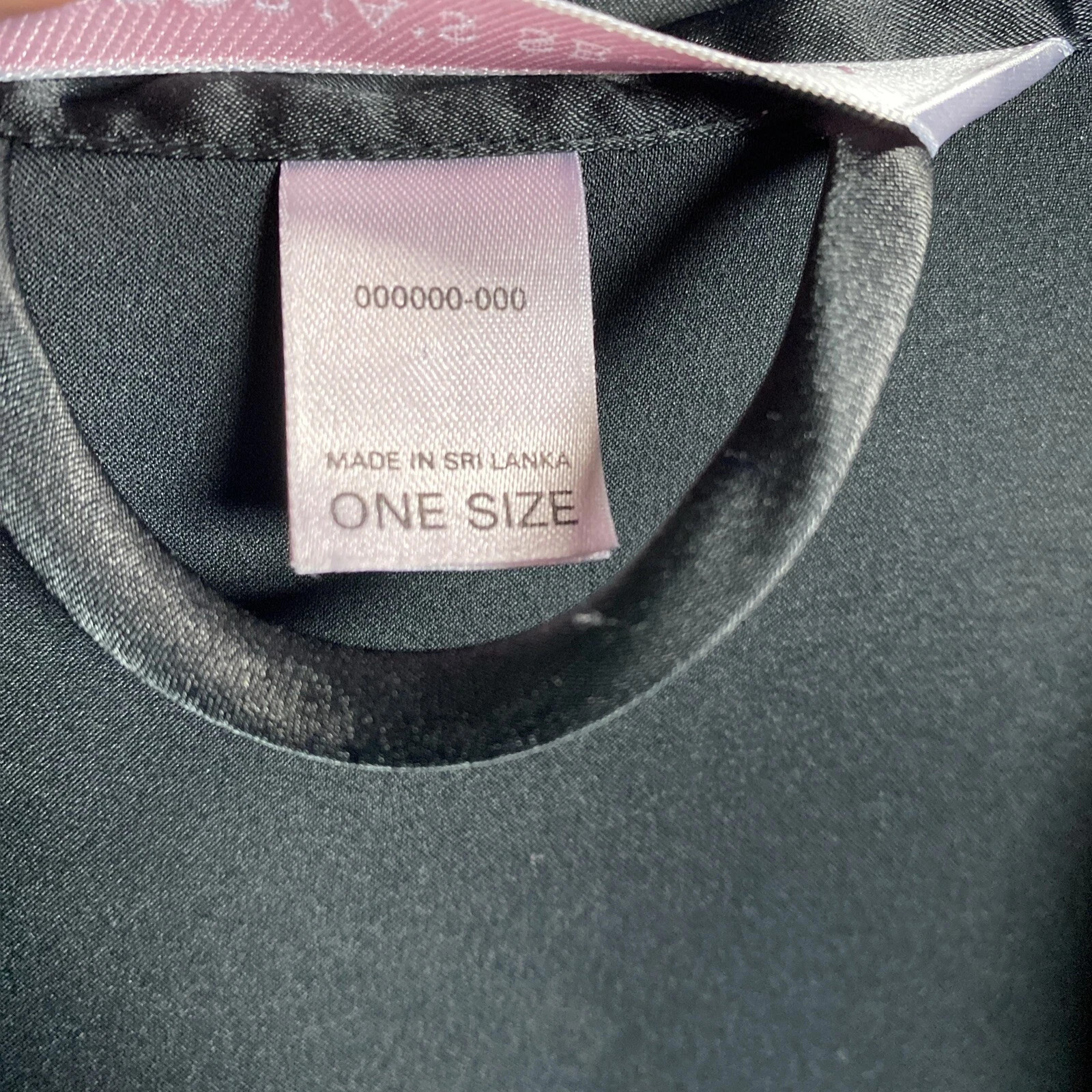 Victoria’s Secret Y2K Black Satin Kimono Robe One Size Pockets Pink Label Goth