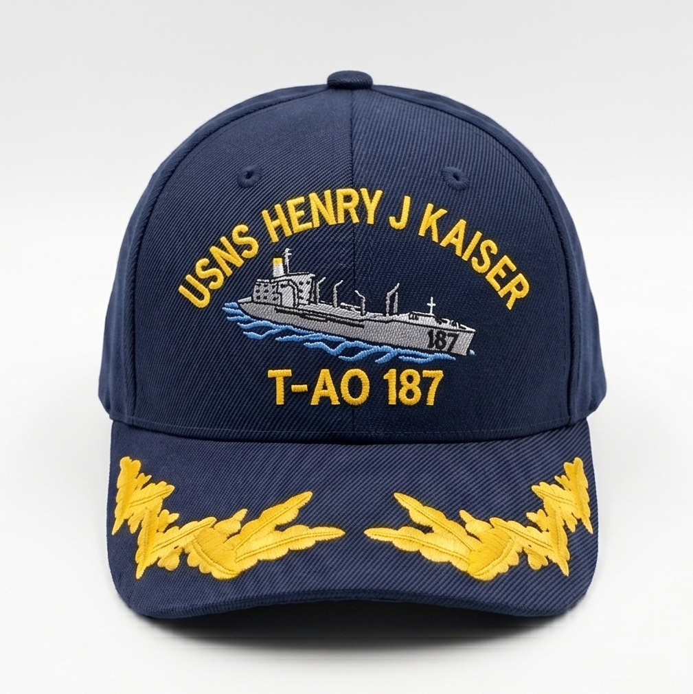 USNS Henry J Kaiser T-AO 187 The Corps Embroidered Navy Veteran Ship Hat Cap