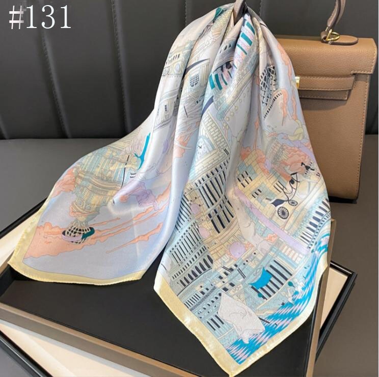 100% Mulberry Silk 27″ Square Scarf Women Neckerchief Wrap Multiple styles