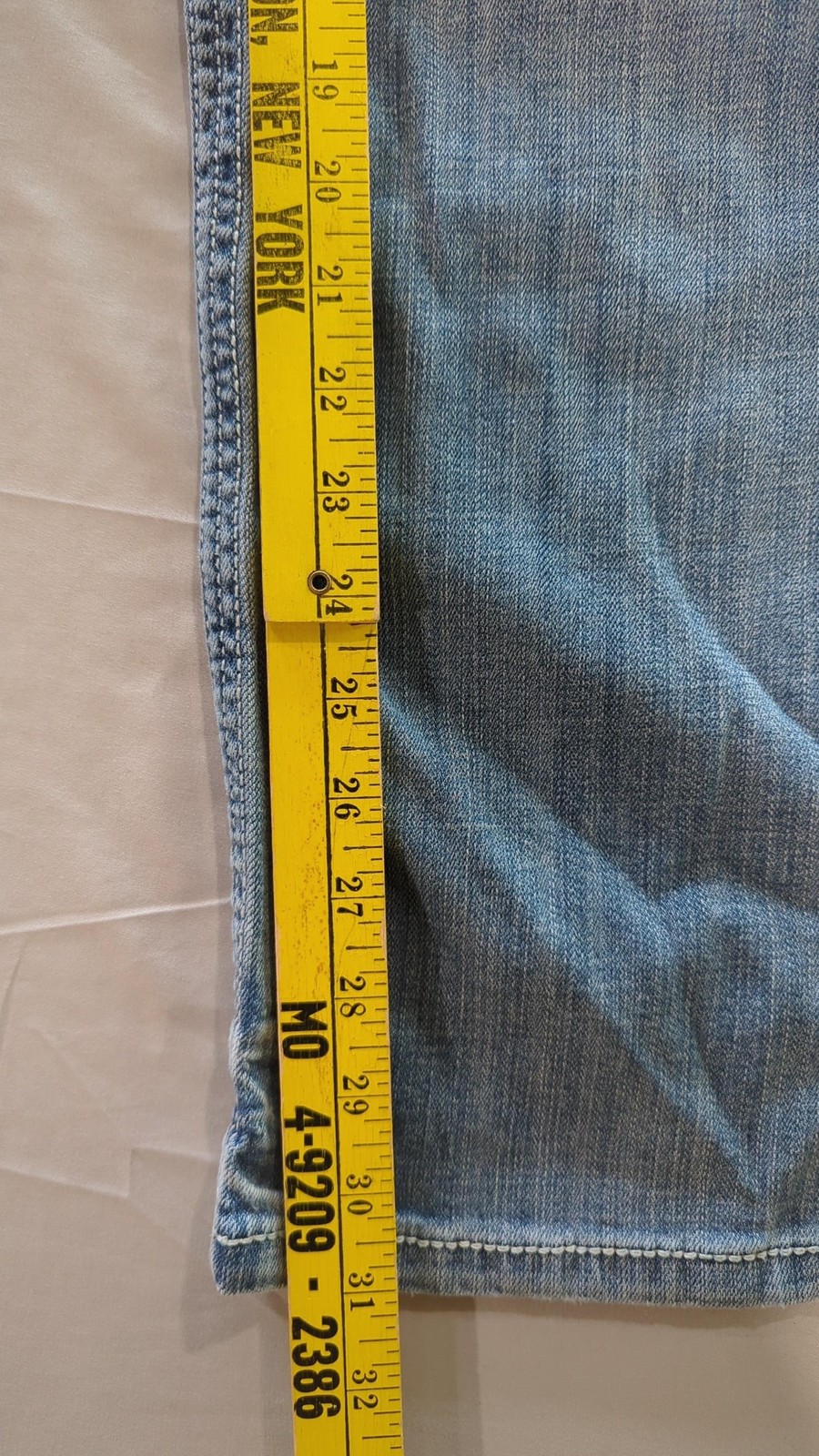 BKE Jake Jeans Mens 31×31 Blue Light Wash Relaxed Straight Denim Embroidered