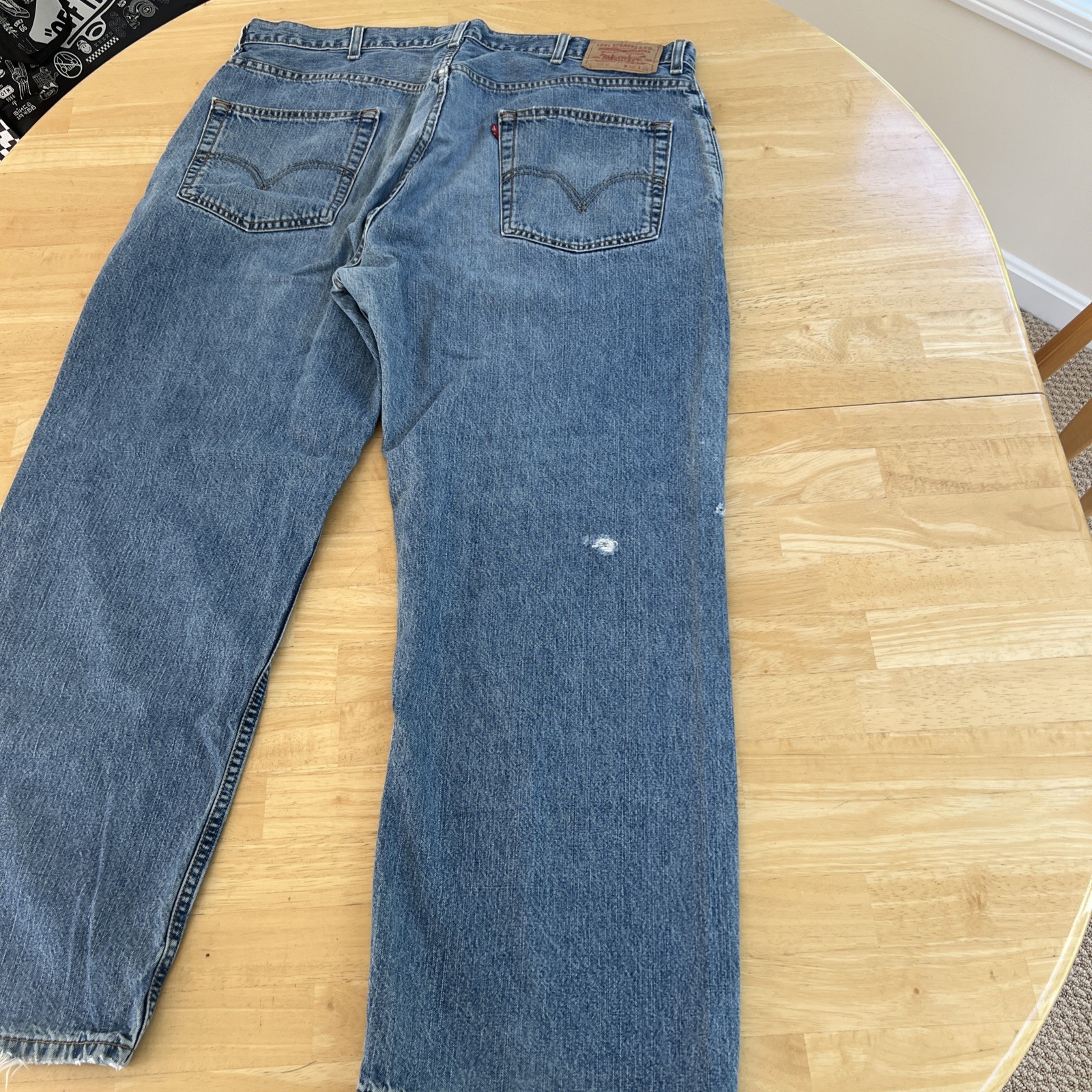 Levis 569 Loose Straight Leg Jeans Mens 38×30 Light Wash Blue Denim 00569-4550