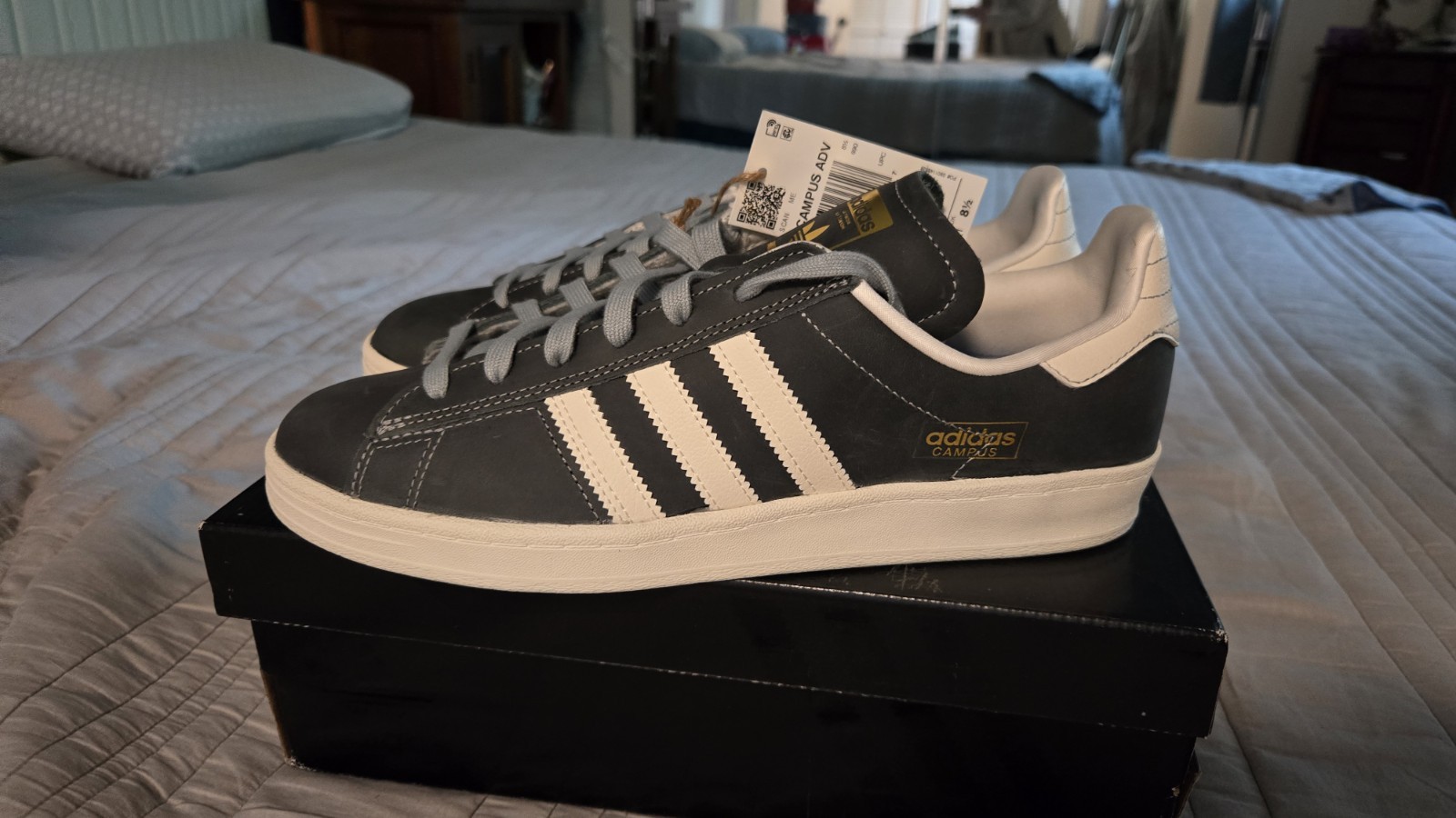 adidas Originals CAMPUS ADV Men Size 9 Wonder Sage Chalk White
