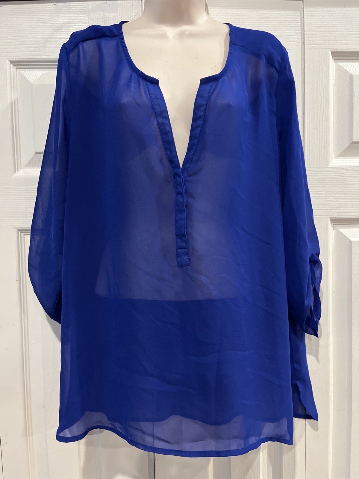 Dressy Truth Bluish Purple Top Size XL
