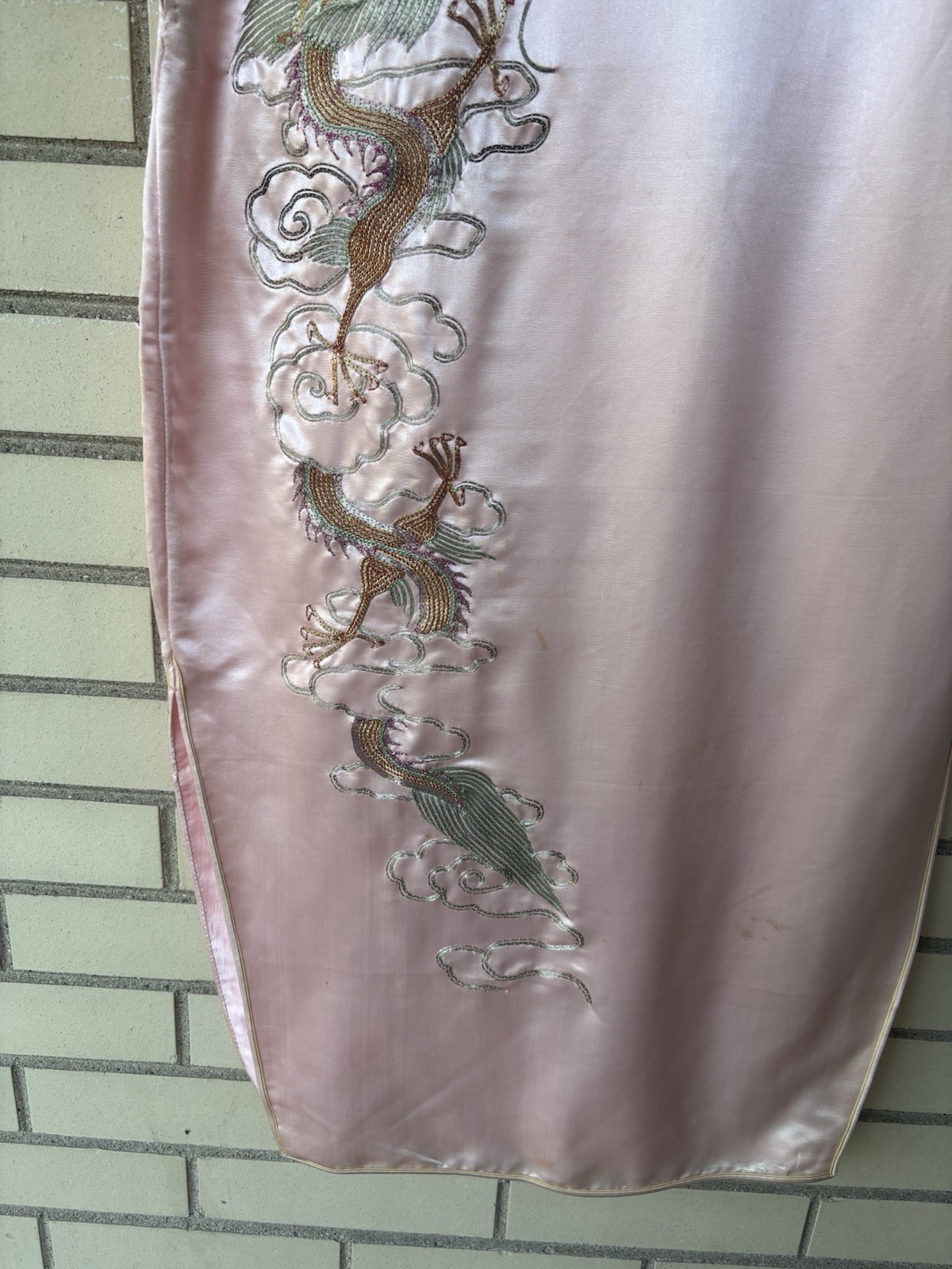 Vintage 40s 50s Silk Chinese Qipao Cheongsam