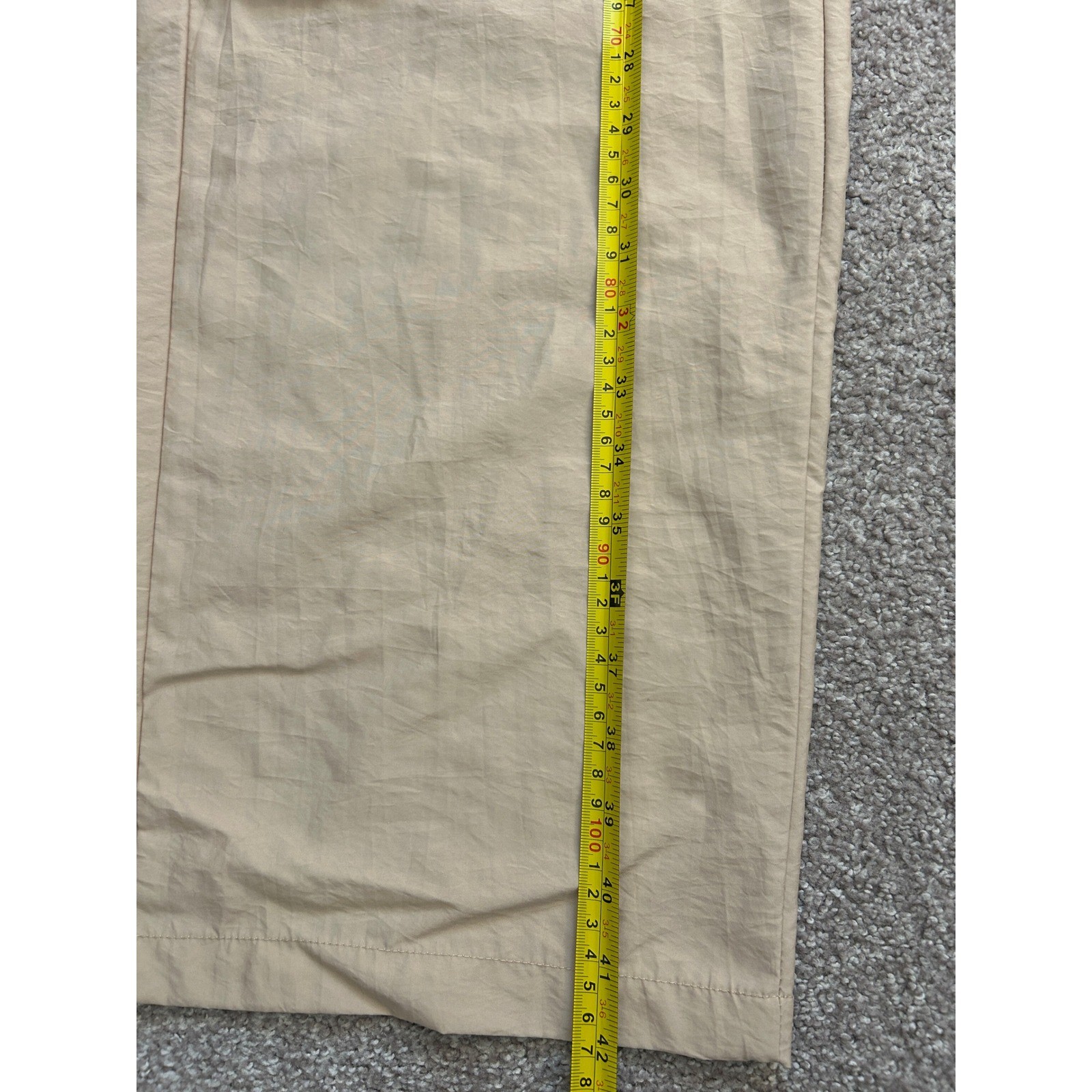 Vintage Cargo Pants Womens Large Tan Excellent Wide Leg Utility Gorpcore
