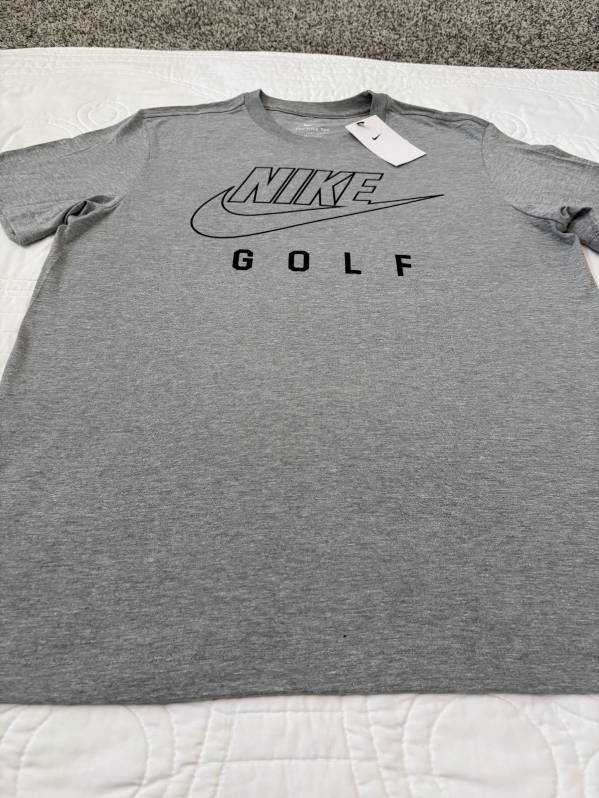 Nike T-Shirt Athletic Logo Golf Swoosh Printed Short Sleeve Tee Medium New Tag