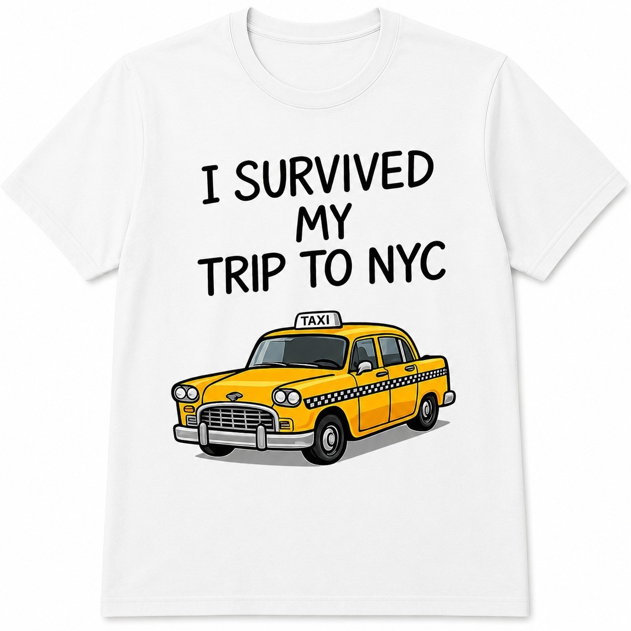 Funny NYC Taxi Shirt New York City Tourist Graphic Tee Travel Gift