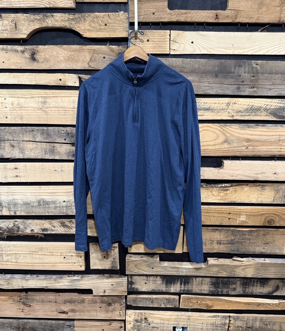 Banana Republic Blue Luxury Touch Performance 1/4 Zip Pullover Sweater – Size XL