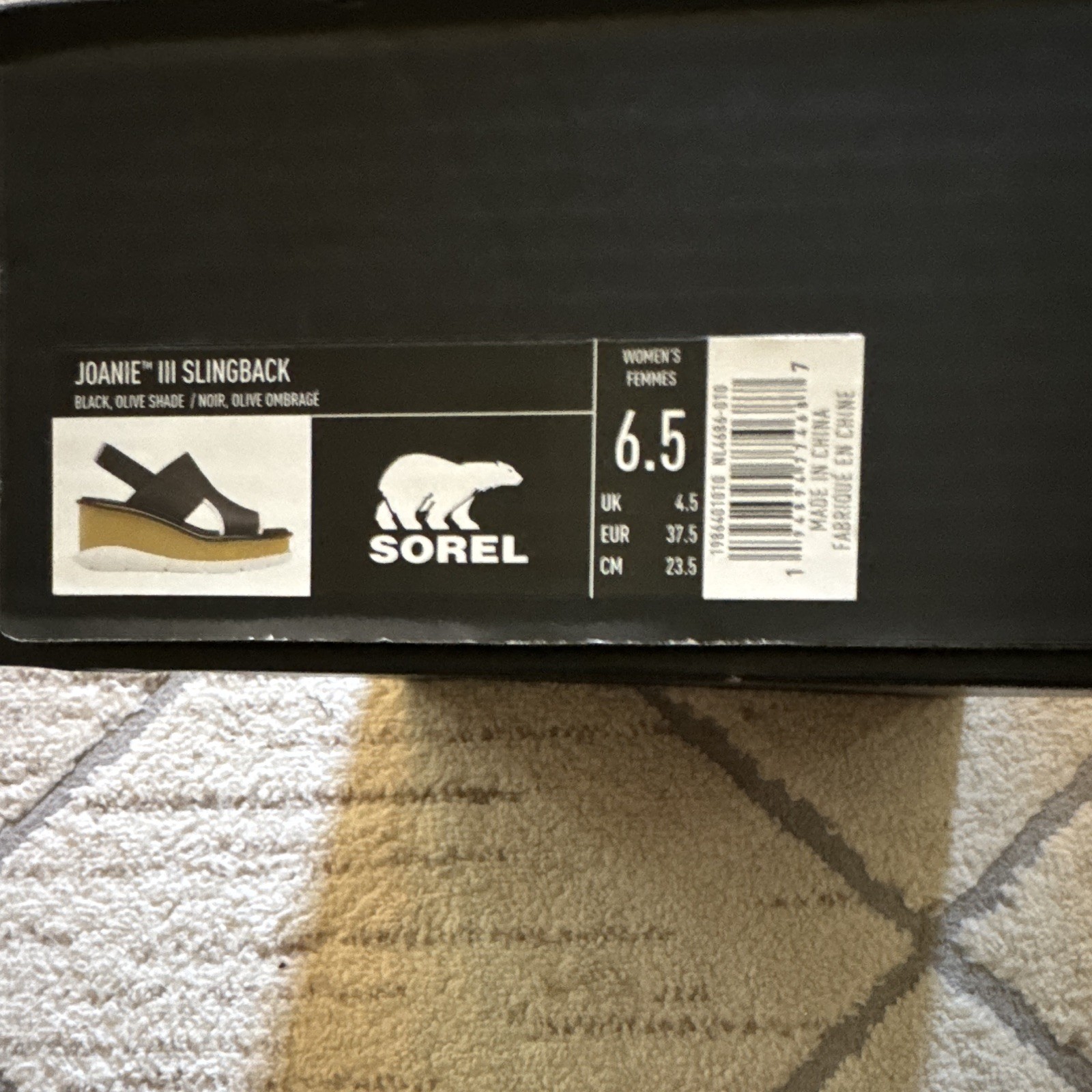 SOREL Women’s Wedge Slingback Sandals Adjustable Hook & Loop Strap Size 6.5