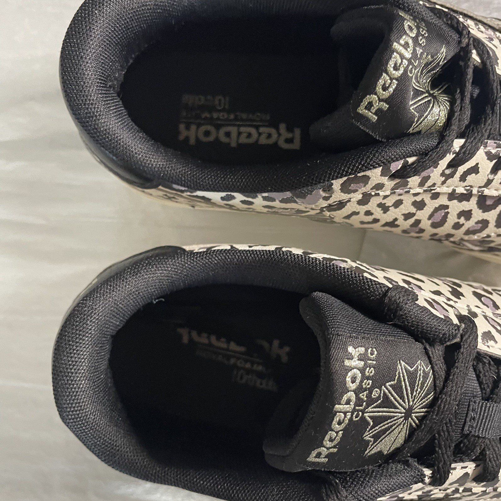 Reebok Classic Club C 85 Women’s Leopard Animal Print Low Top Lace Up Sneakers