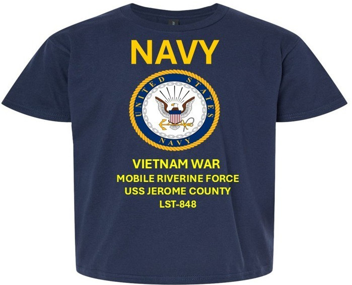 USS MEEKER COUNTY LST-980 * MRF* VIETNAM*SHIRT NV*NAVY OFFICIALLY LICENSED