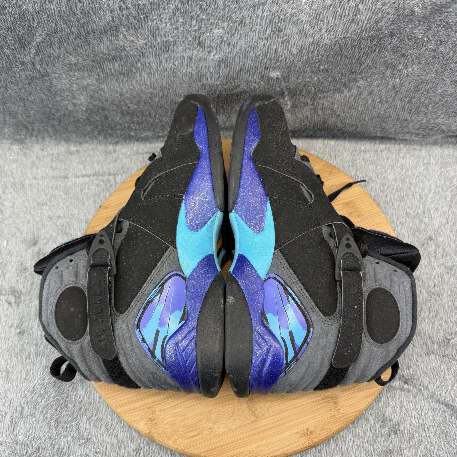 Jordan Air Jordan 8 Aqua Shoes Mens Size 8 Black Basketball Sneakers 305381-025