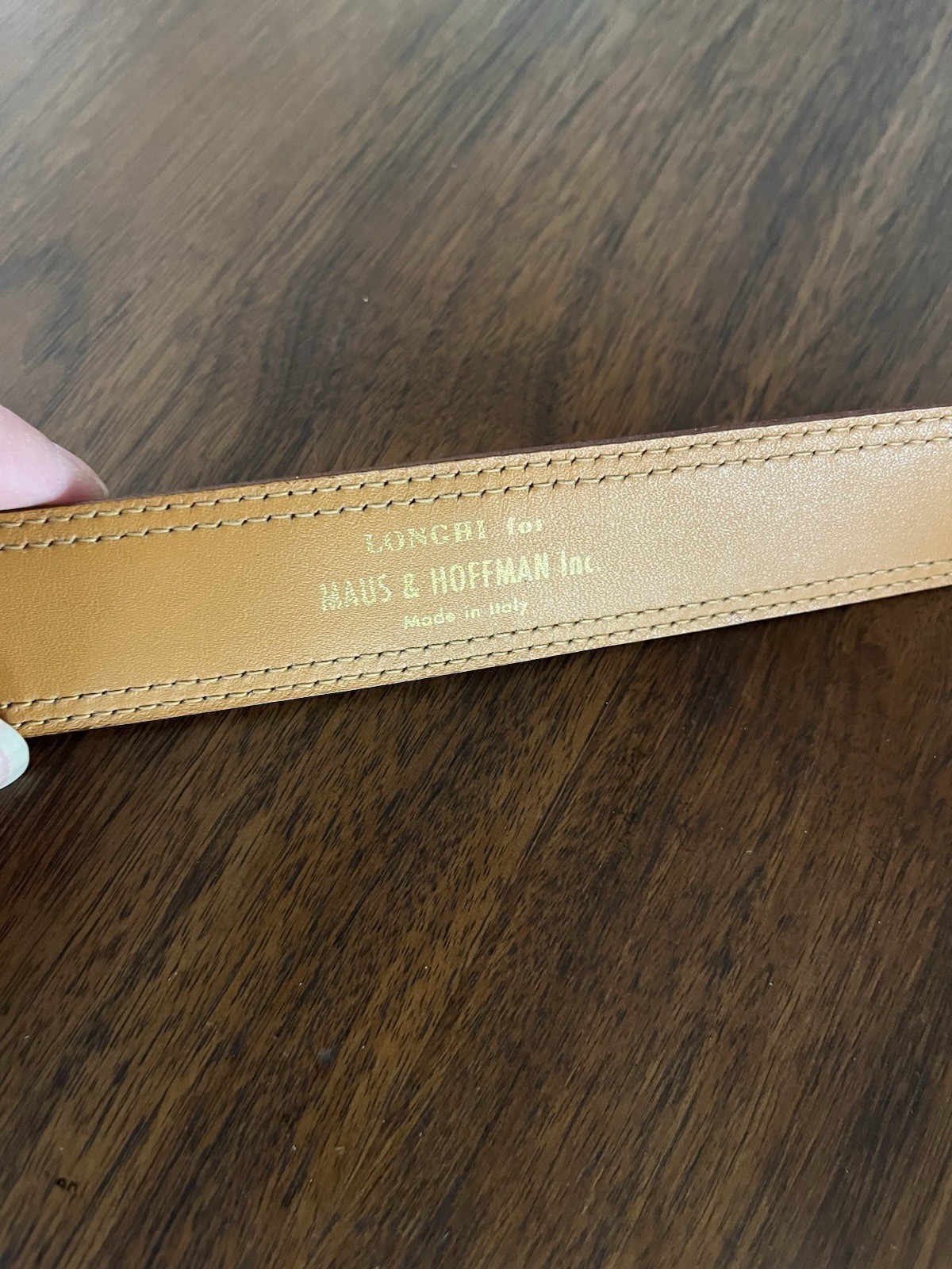 Longhi Leather And Canvas Belt Made In Italy 36