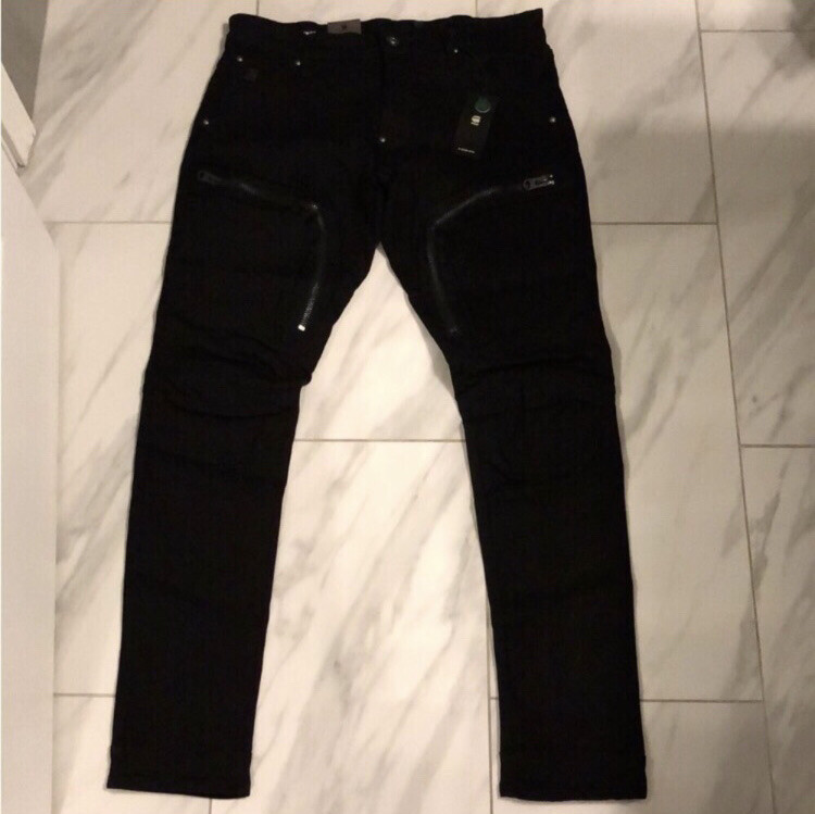 G-Star Raw Men’s Air Defence Skinny Jeans Black $240 New