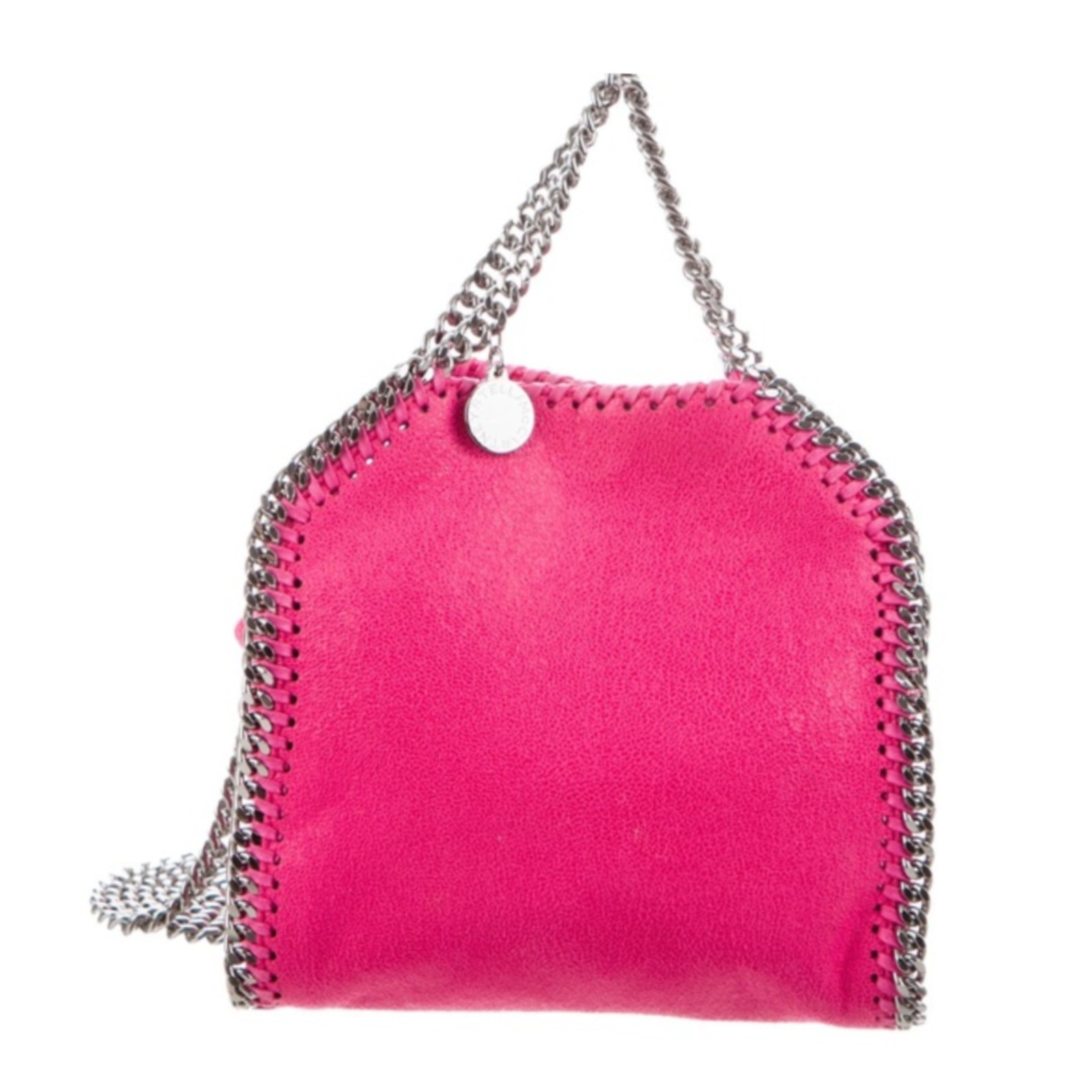 Stella McCartney Falabella Mini Tote Bag In Fuchsia Shaggy Deer Authentic NEW