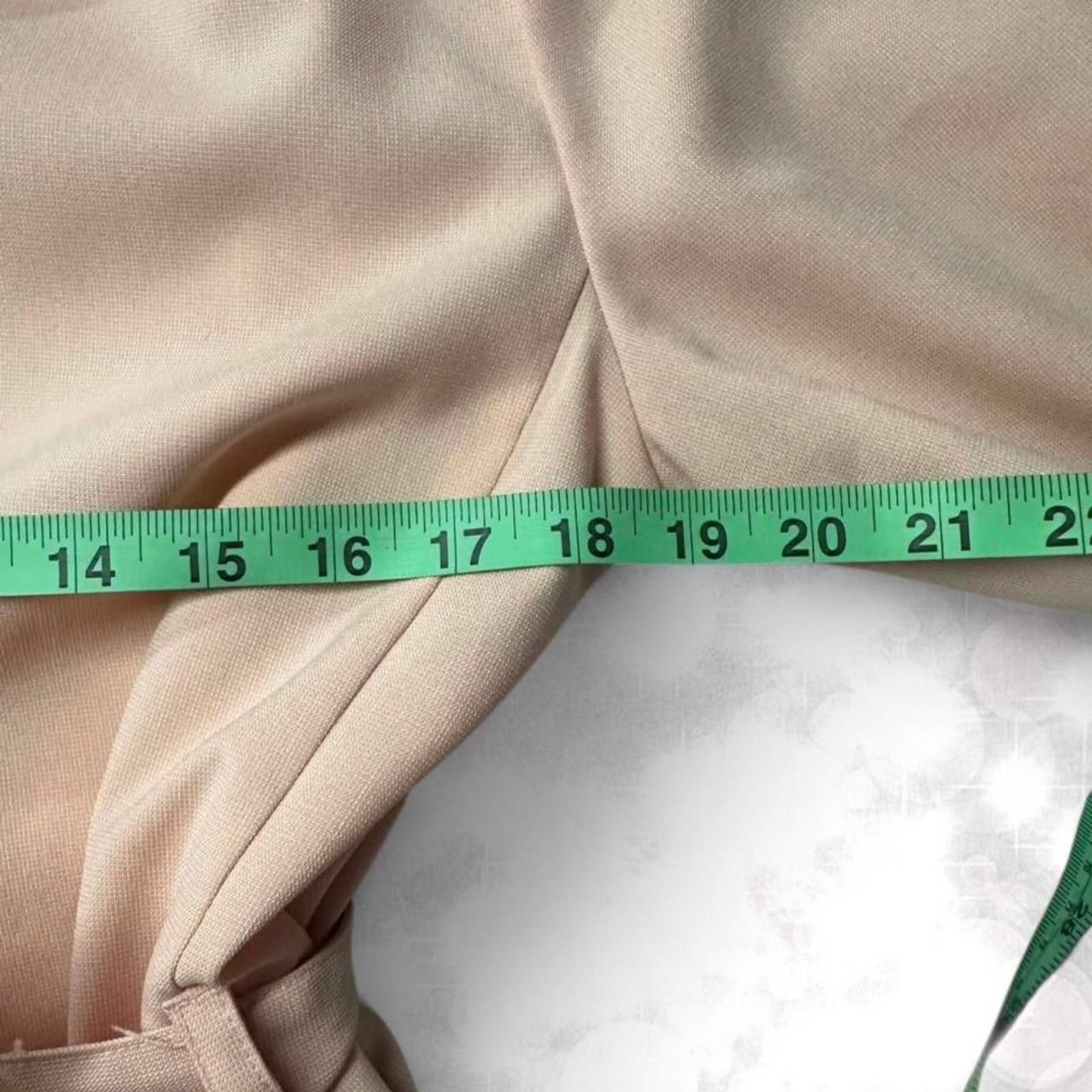 Fairycore office siren peach button blazer with collar, pockets, and tie waist