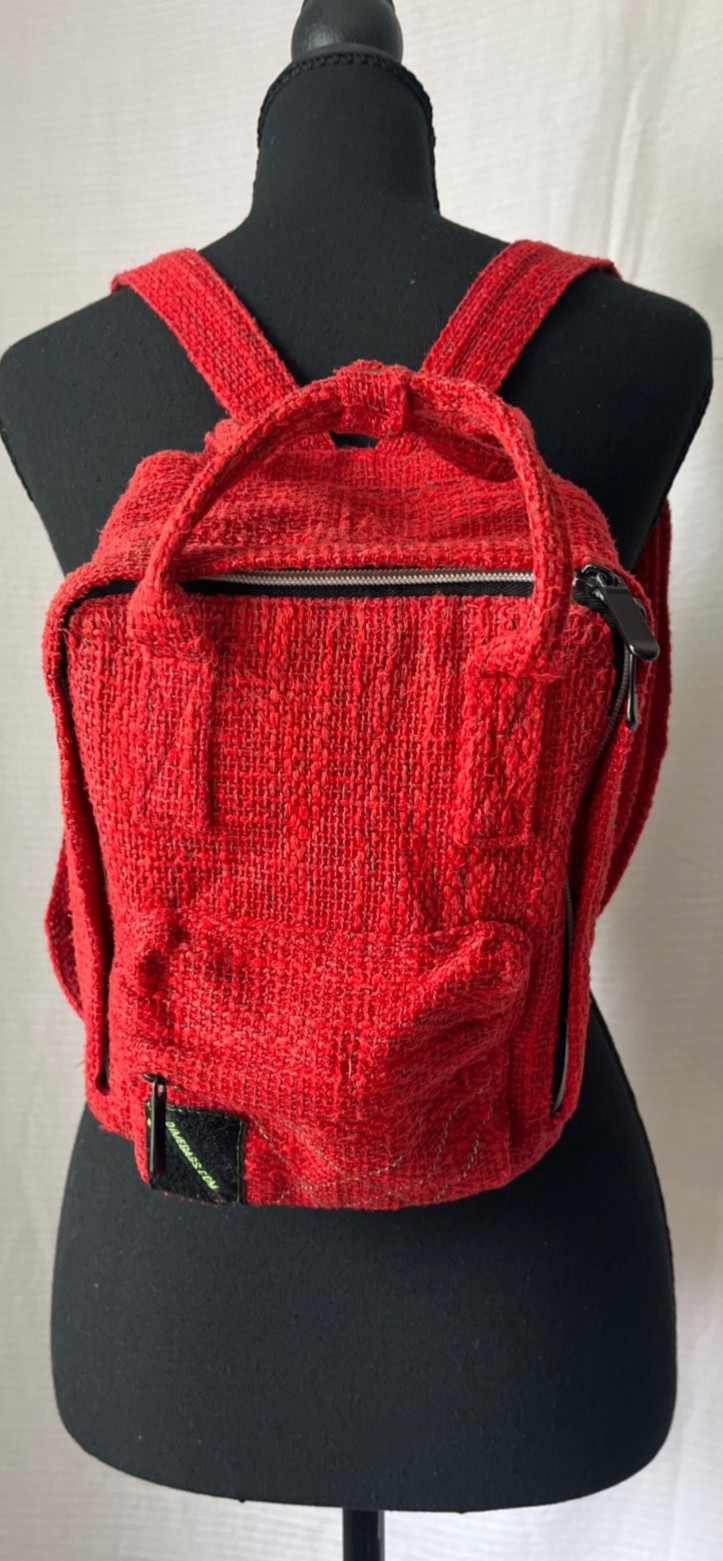 Dime Bags Backpack Red Tweed Hippie Skater