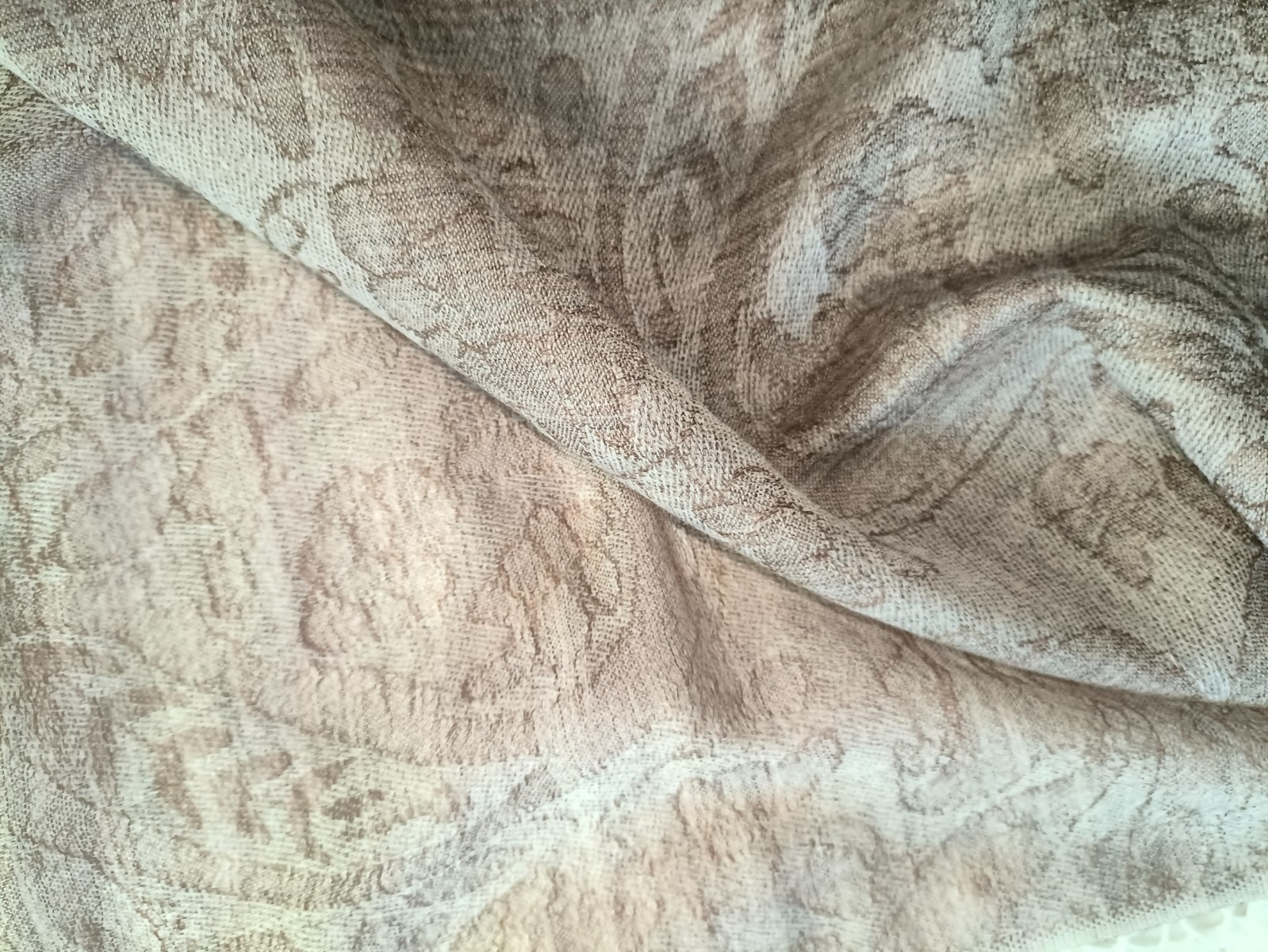 200-count Water-Soluble Wool Double-sided Cashew Jacquard 90x200cm Scarf
