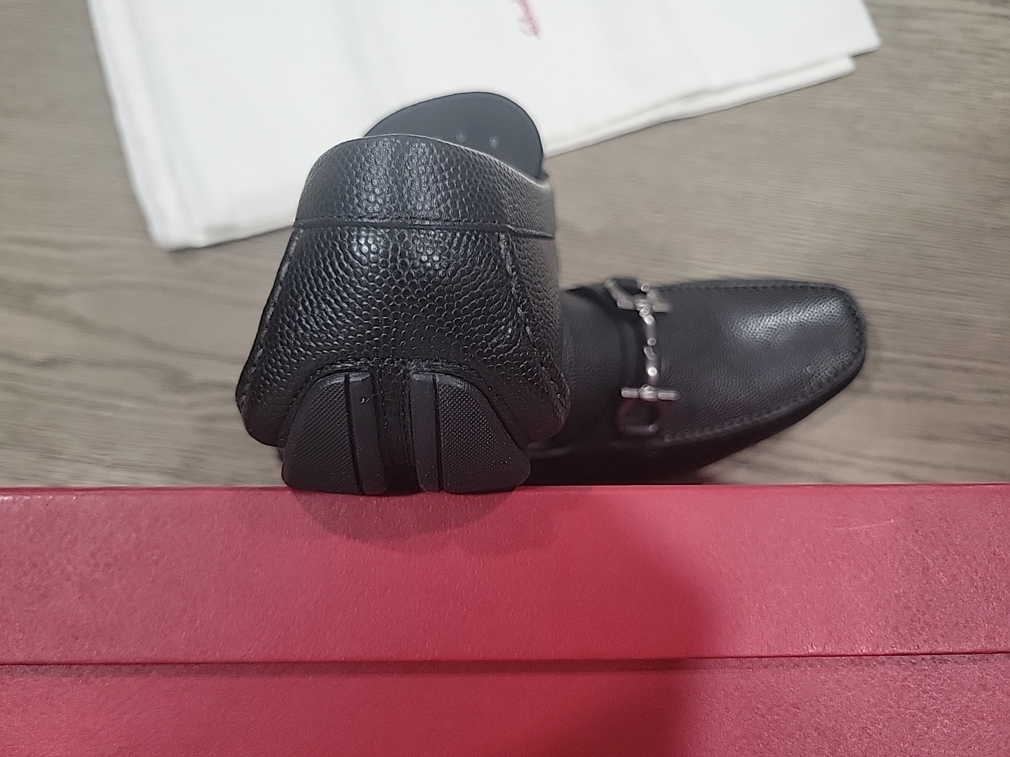 Salvatore Ferragamo Mens Black Parigi Shoes 7 D NEW NIB