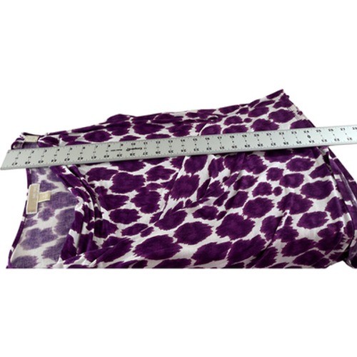 Michael Michael Kors Purple White Ikat Animal Print Cowl Neck Wrap Top Womens M