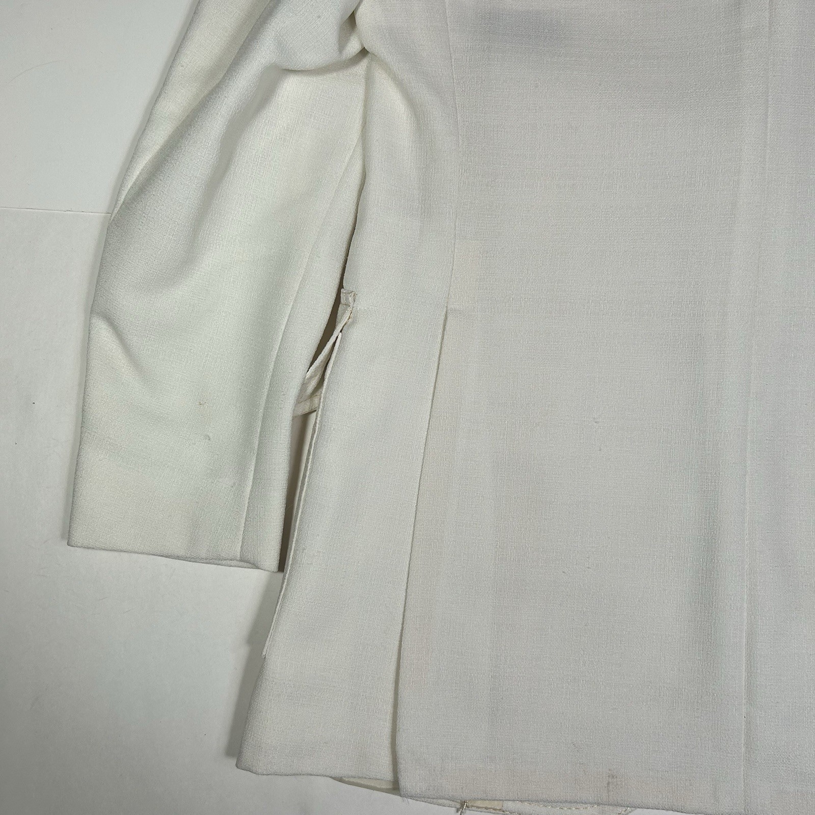 Vtg Sheplers The Plainsman Western Blazer Jacket Men White Cowboy Sz 42R Flaw