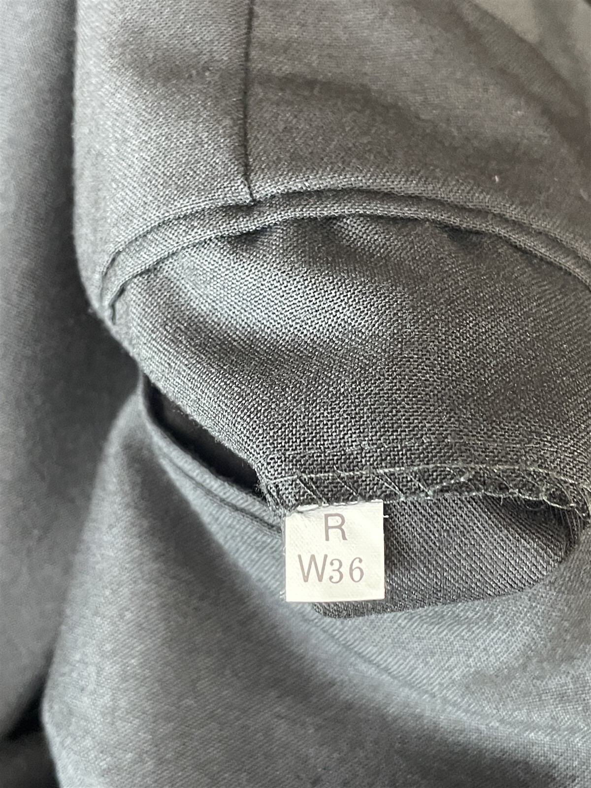 VTG Gianelli Uomo 42R 34 x 28 2Pc Black Wool Blend Hopsack 1Btn Tuxedo