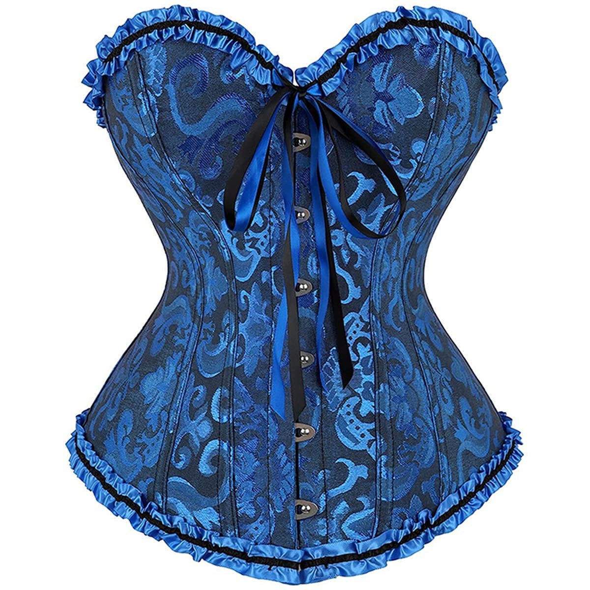 SxyBox Women Corset Overbust Lace up Bustier Top for Halloween, Carnivals S