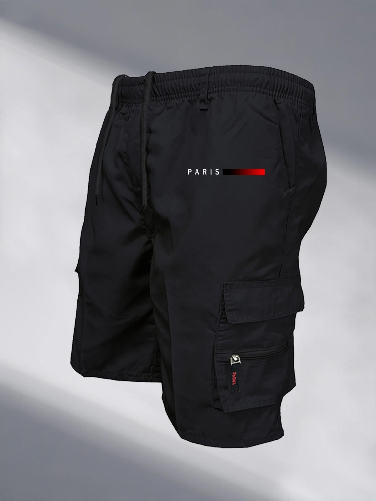 Men’s Tactical Cargo Shorts Elastic Waist Outdoor Casual Work Jogging Shorts