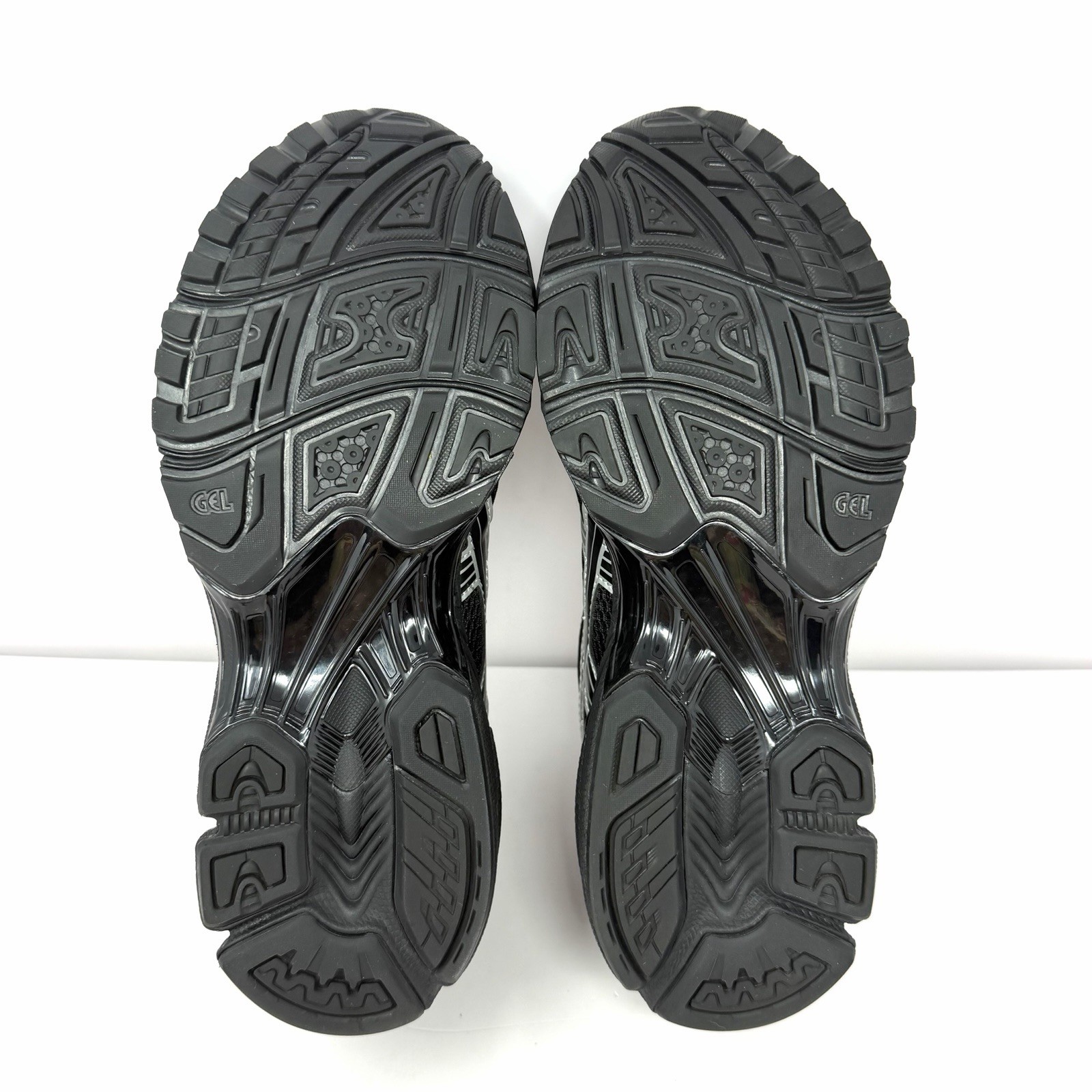 ASICS Men’s Gel Kayano 14 Running Shoes Sz 9 Black Pure Silver 1201A019-006 EUC