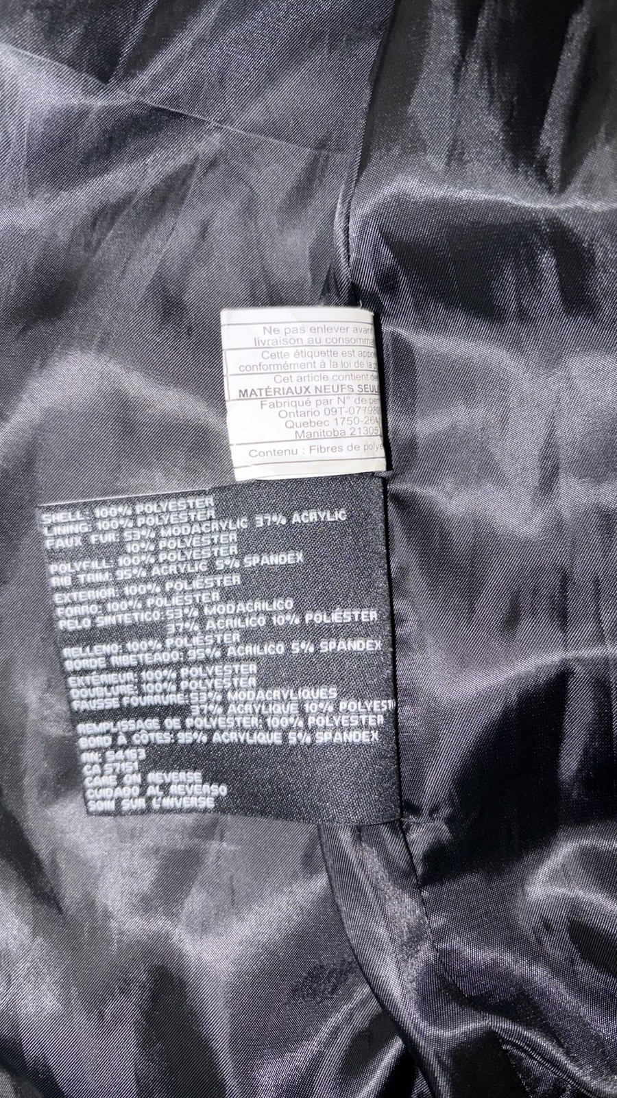 Jessica Simpson Women’s Petite Black Hooded Full Zip Mid-Length Puffer Coat, XS