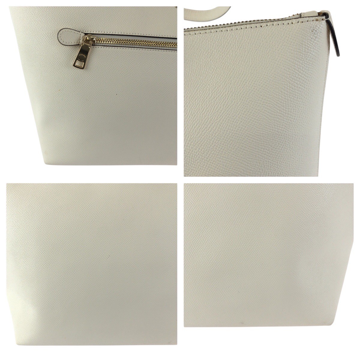 COACH gallery F79608 Tote Bag Shoulder Bag Off-white GoldHardware leather
