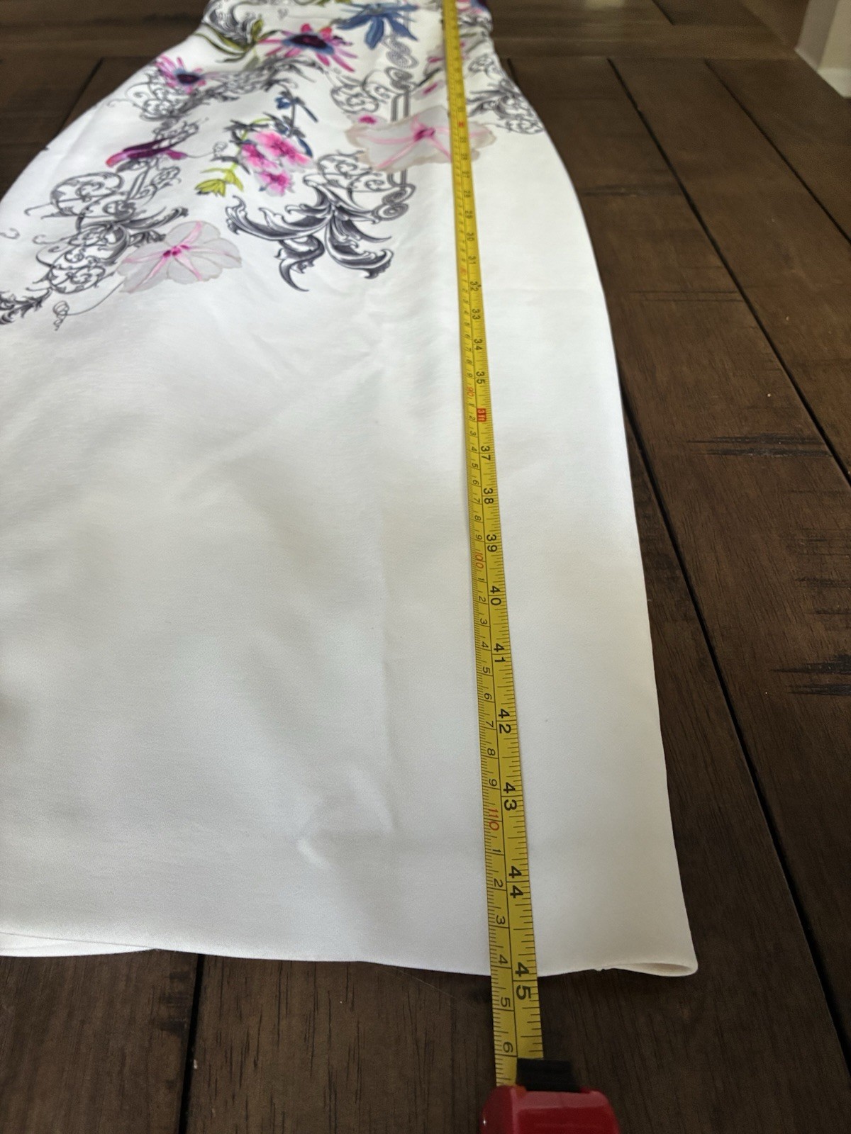 Ted Baker Scarlin Passion Flower Bodycon White Floral Print Midi Dress Garden