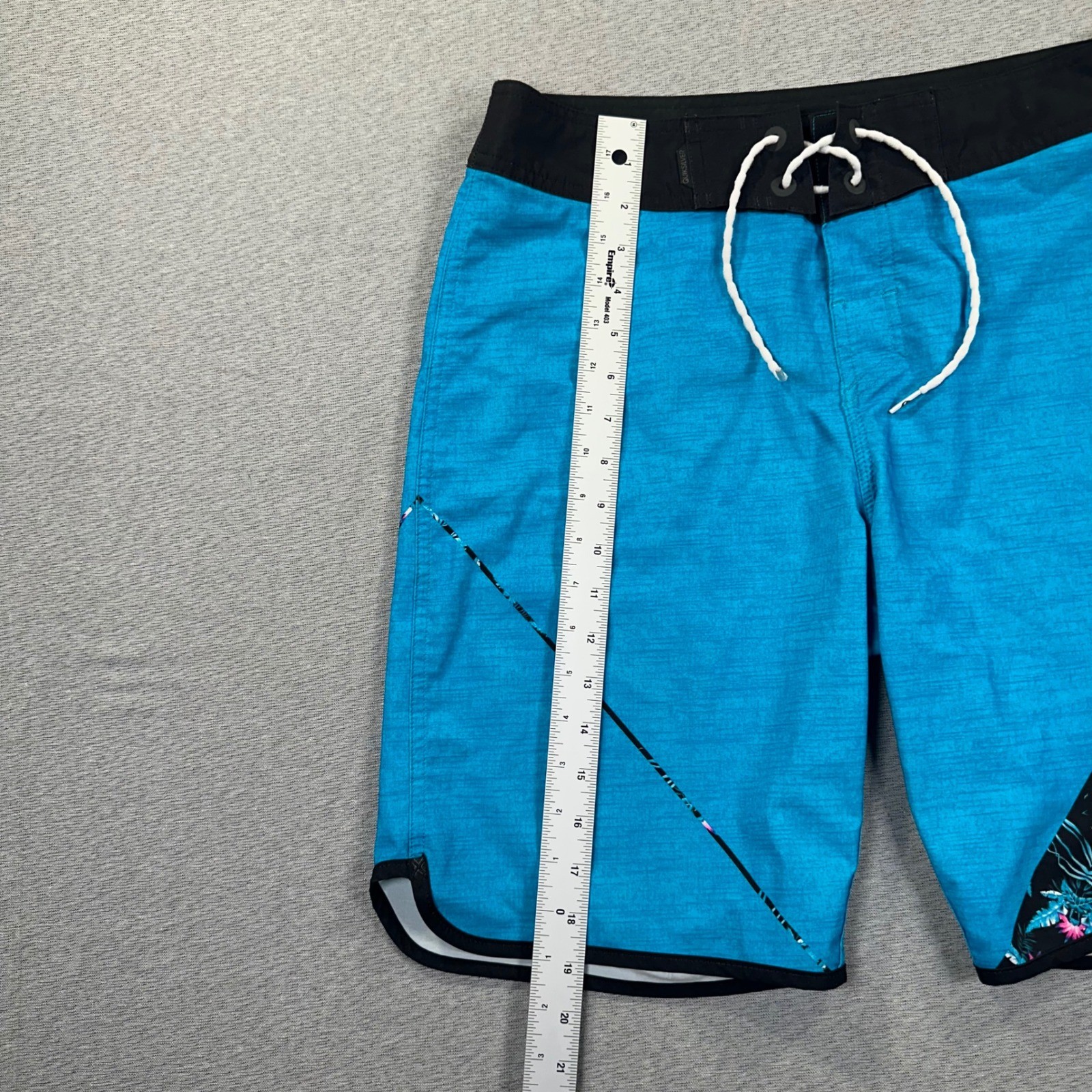 Quiksilver Dry Flight Board Shorts Men 31 Floral Tropical Recycled Swim Trunks