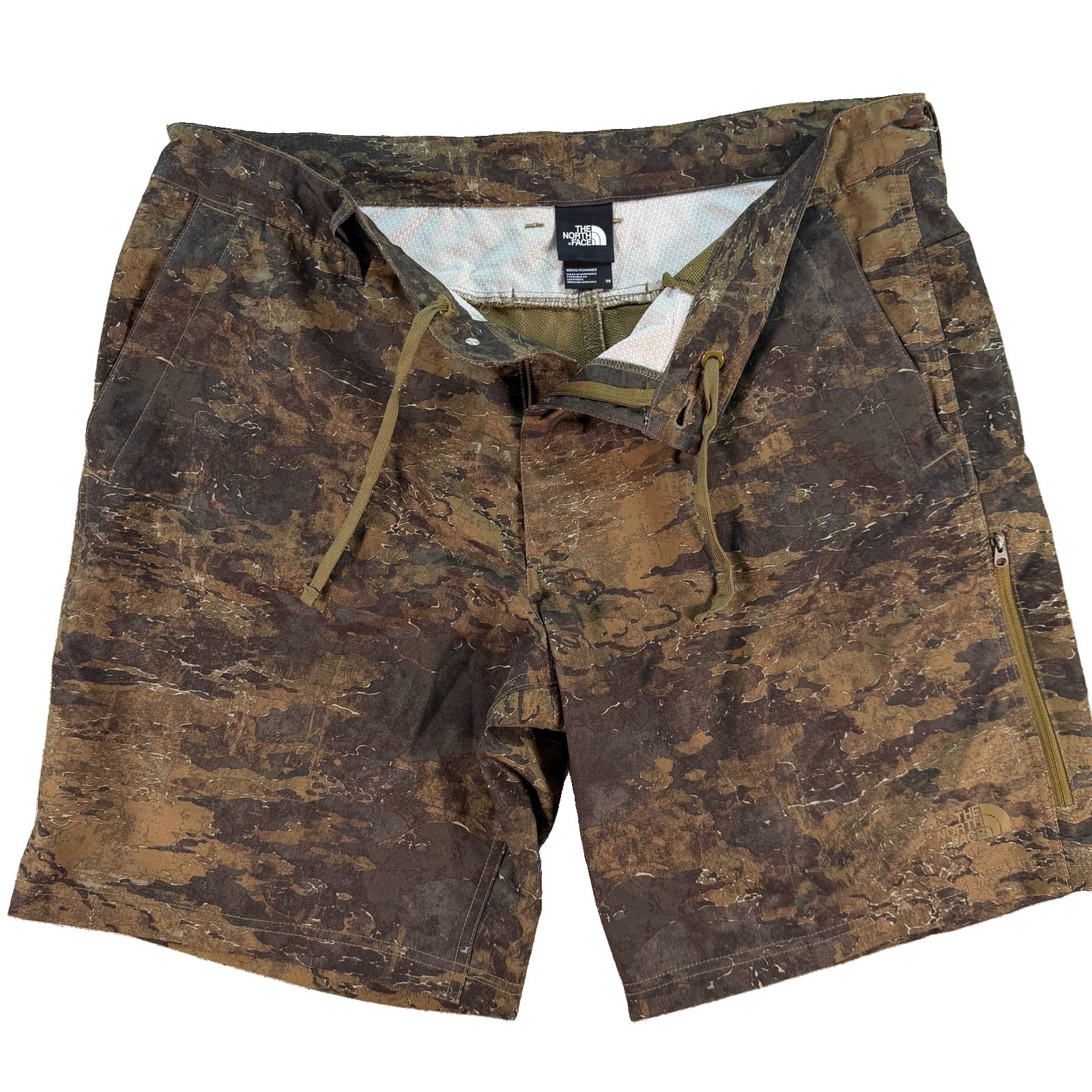 The North Face Rolling Sun Packable Hybrid Shorts Mens 38 Camo Hiking Travel