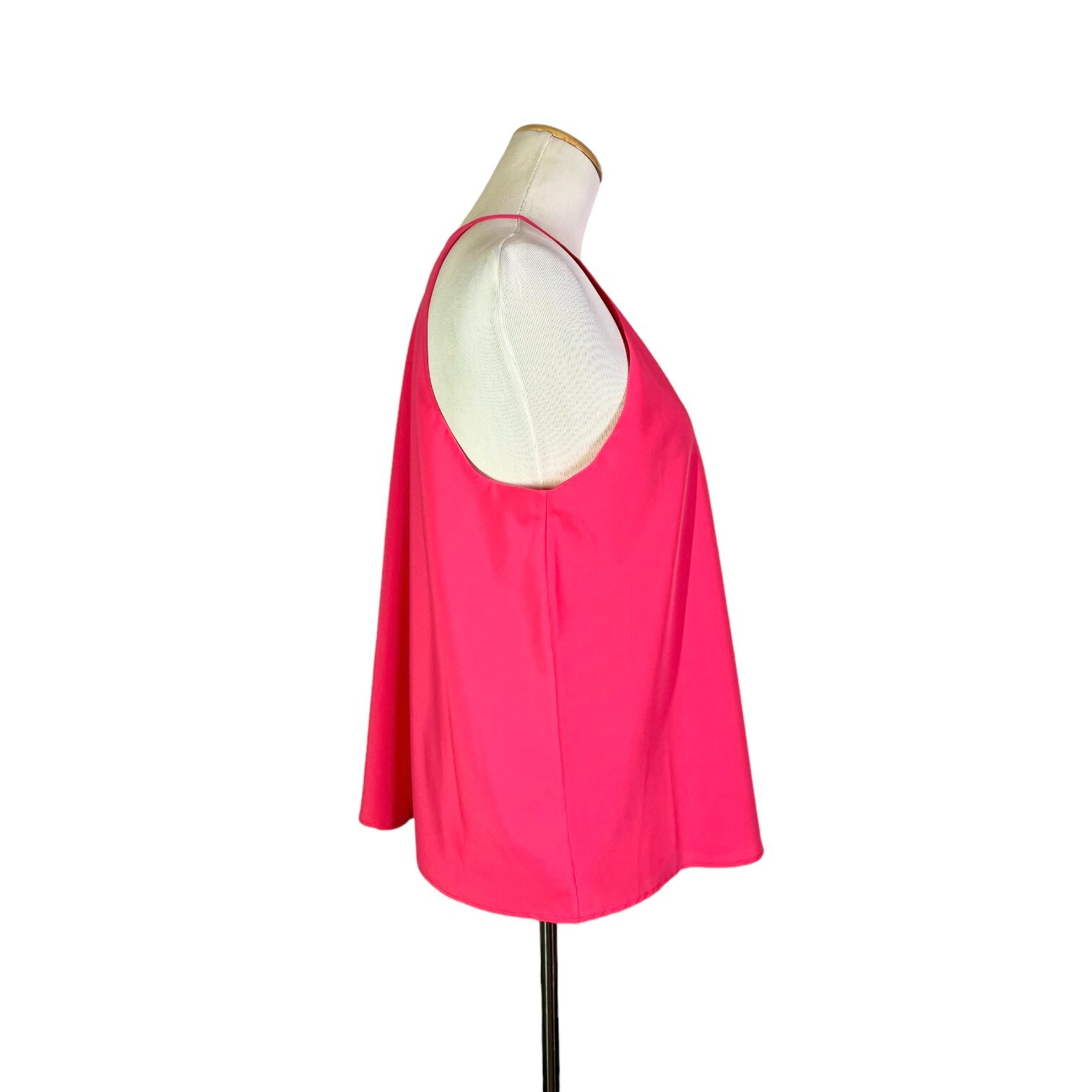 LAUREN Ralph Lauren 12 Vibrant Pink High Neck Tank Top Spaghetti Straps