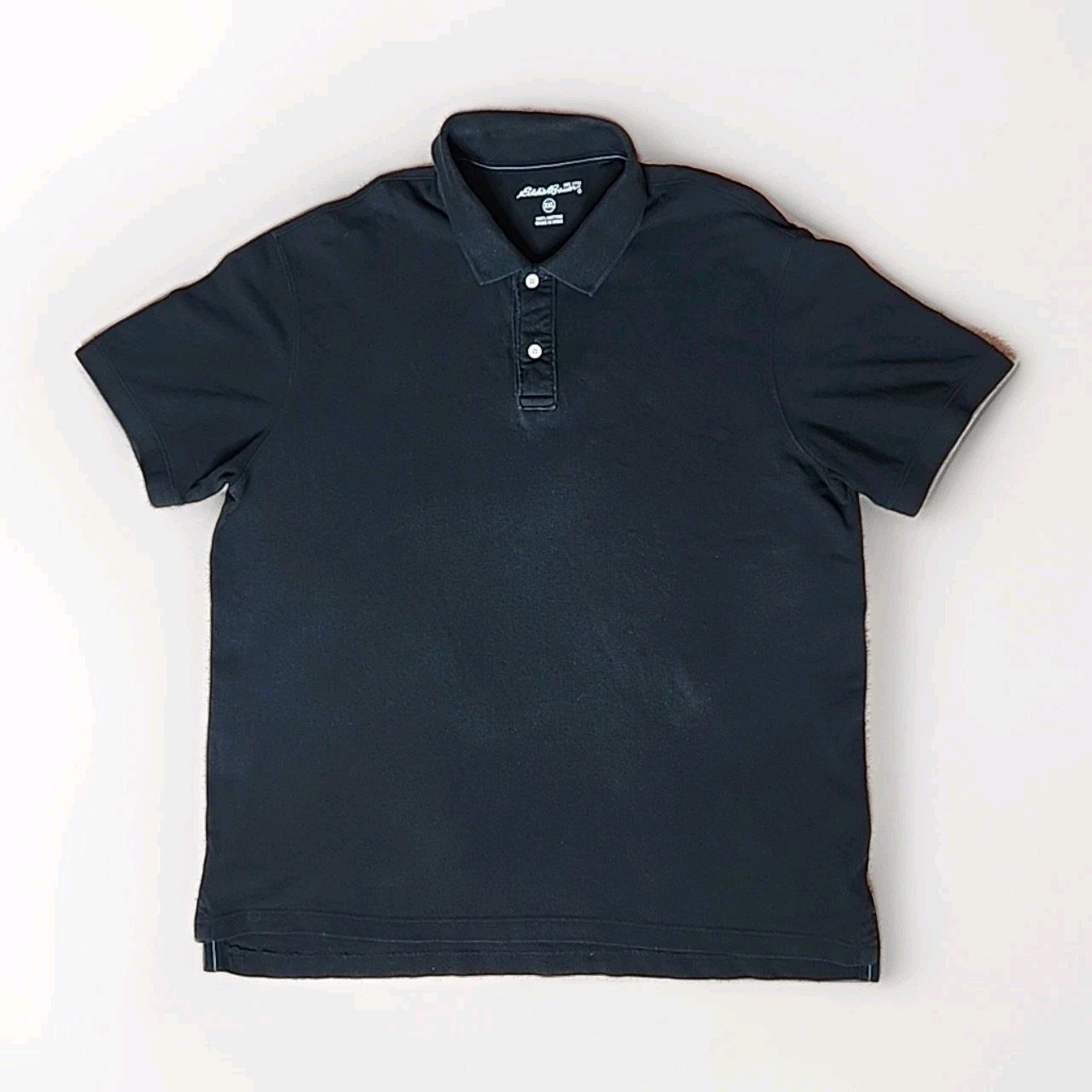 Eddie Bauer Polo Shirt MENS BLACK Size 2XL XXL 100% Baumwolle