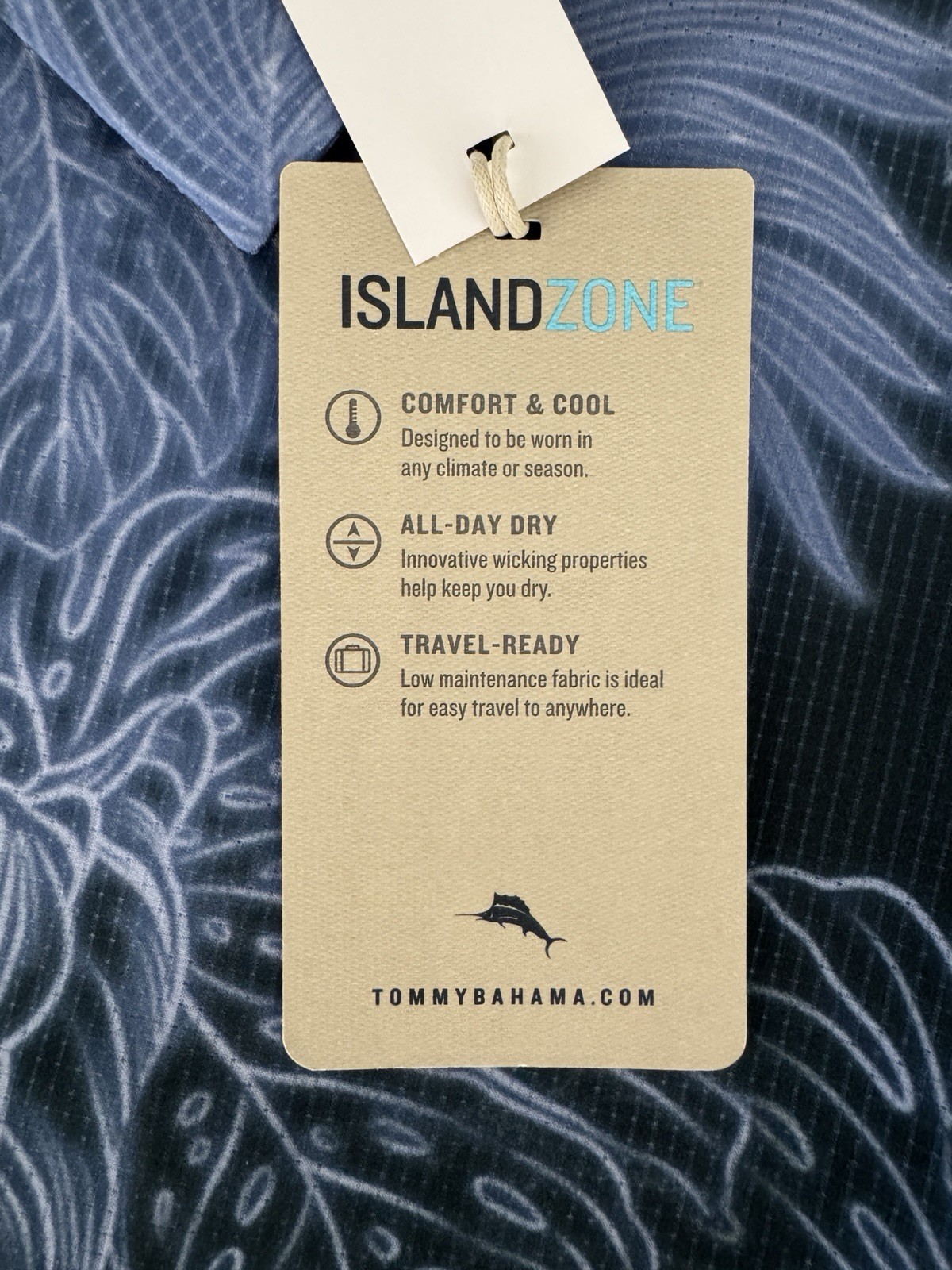 NWT Tommy Bahama Men Big Island Zone 2XLB 3XLB 4XLB 5XLB Navy Palm Stretch F5