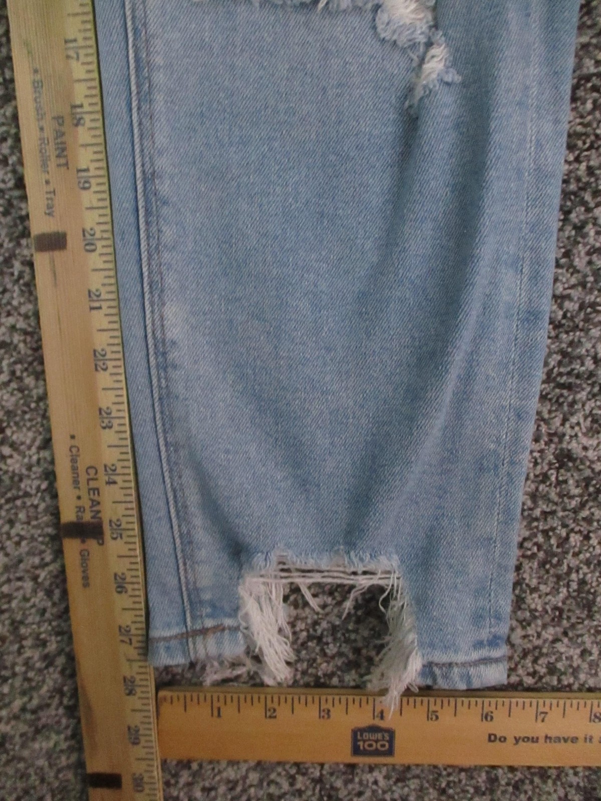 American Eagle Jeans Womens 8 Blue Mom Jean Distressed Ripped Stretch 29×28