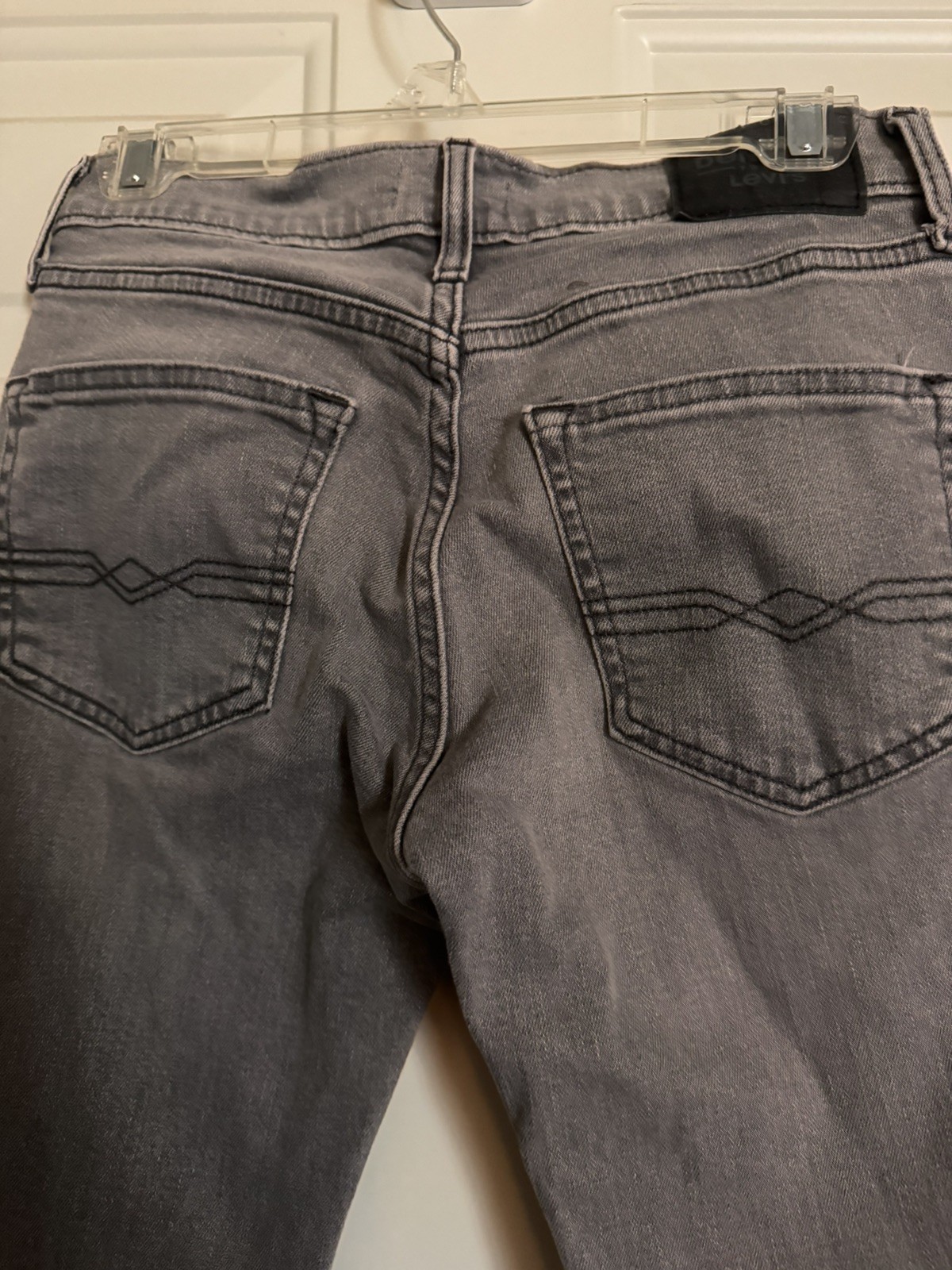 Denizen Levis Womens Gray Skinny Jeans Stretch Denim Charcoal Wash Casual 28×30