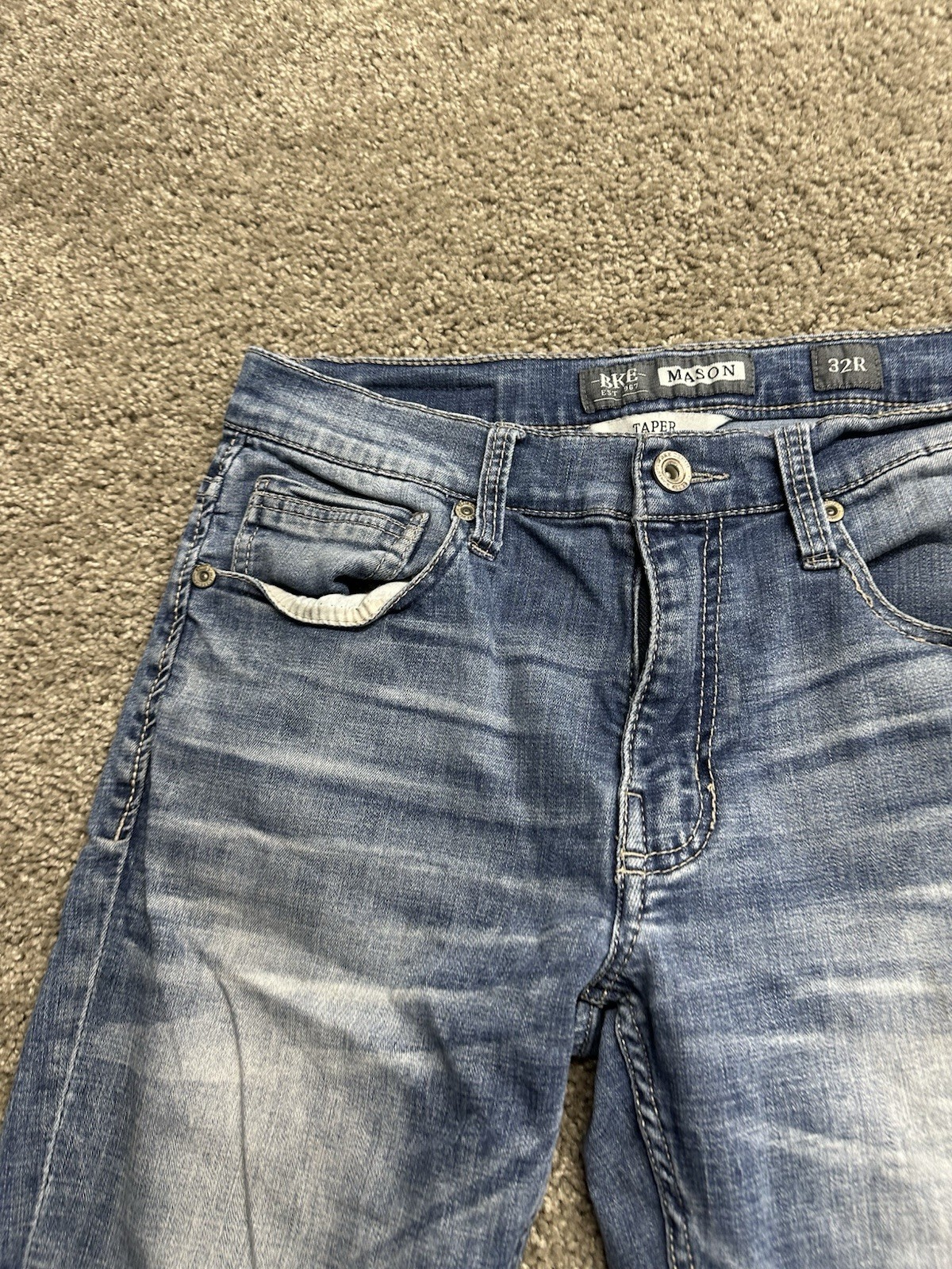 Buckle BKE Mason Taper Stretch Jeans Mens 32R (fits 33×32)