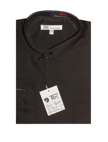 Mens’ mandarin collar ( banded collar) dress shirt Fotino Landi/TDC SG01