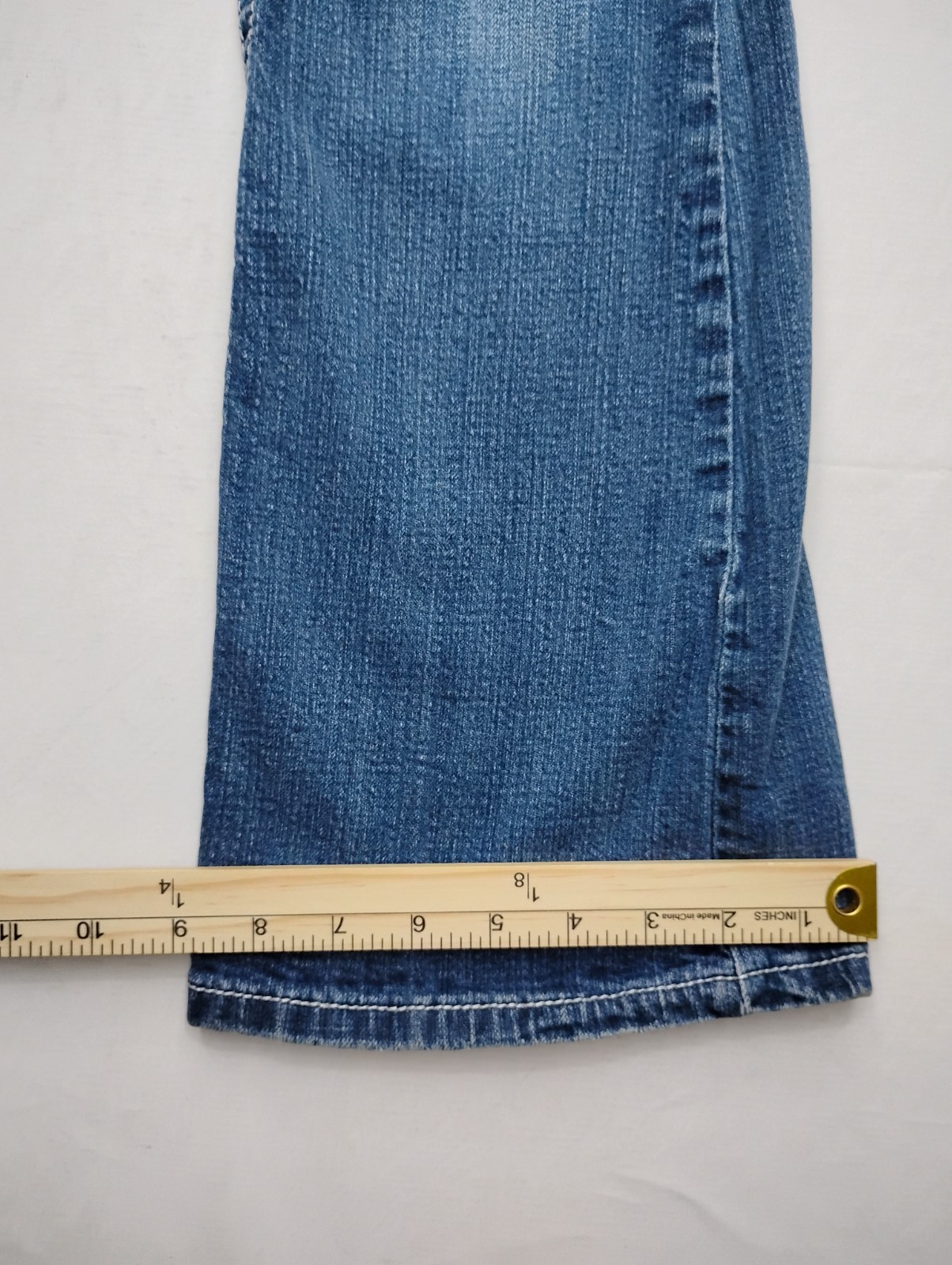 Amethyst Jeans Low Rise Bootcut Thick Stitch Flap Pockets Women’s 9 Blue Y2k