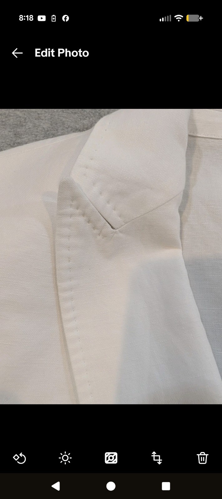 Baird McNutt Murano White Linen Blend Blazer Jacket Mens XLT Single Breasted