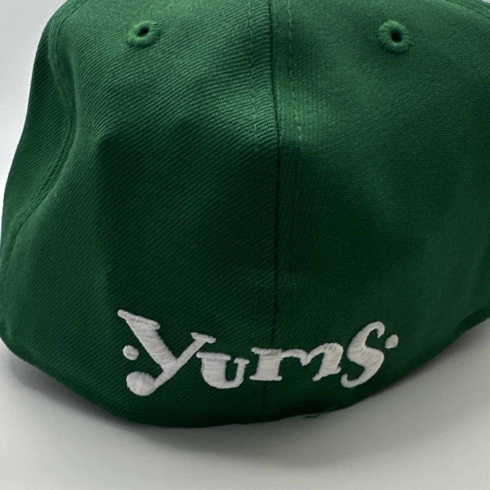 YUMS × New Era 59FIFTY Fitted Hat 7 1/8 Green Yellow OG Black Tag RARE ,85% wool